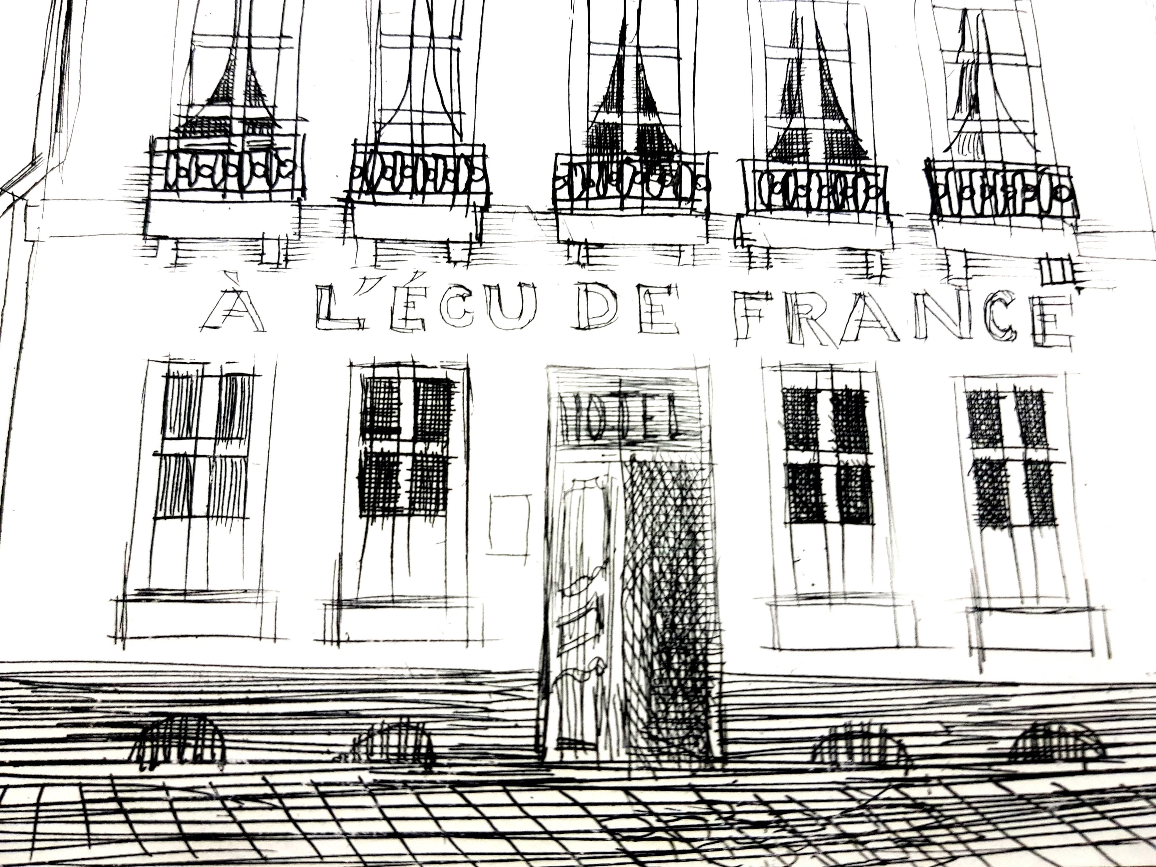 Raoul Dufy - A L'Ecu de France - Original-Radierung im Angebot 1