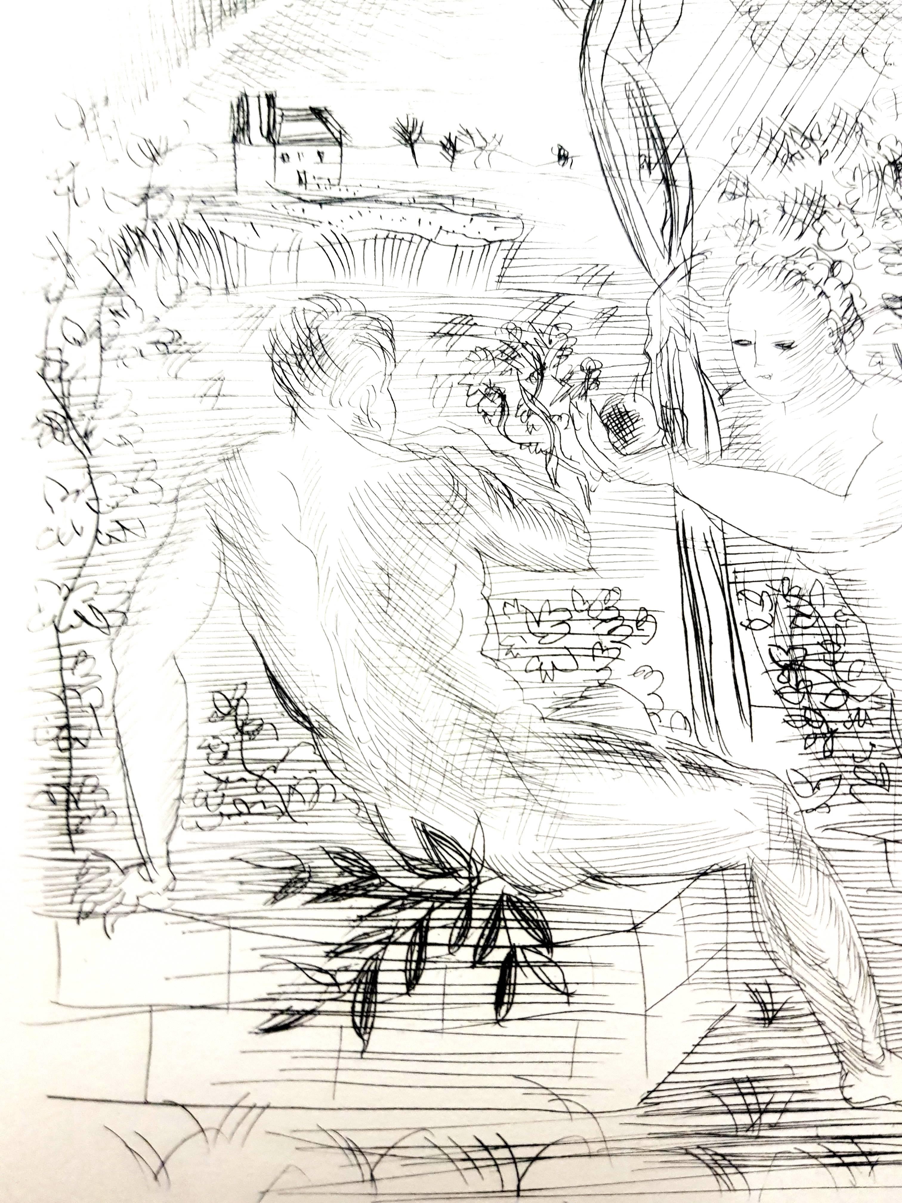 Raoul Dufy - Adam and Eve in Modernity - Original Etching For Sale 3