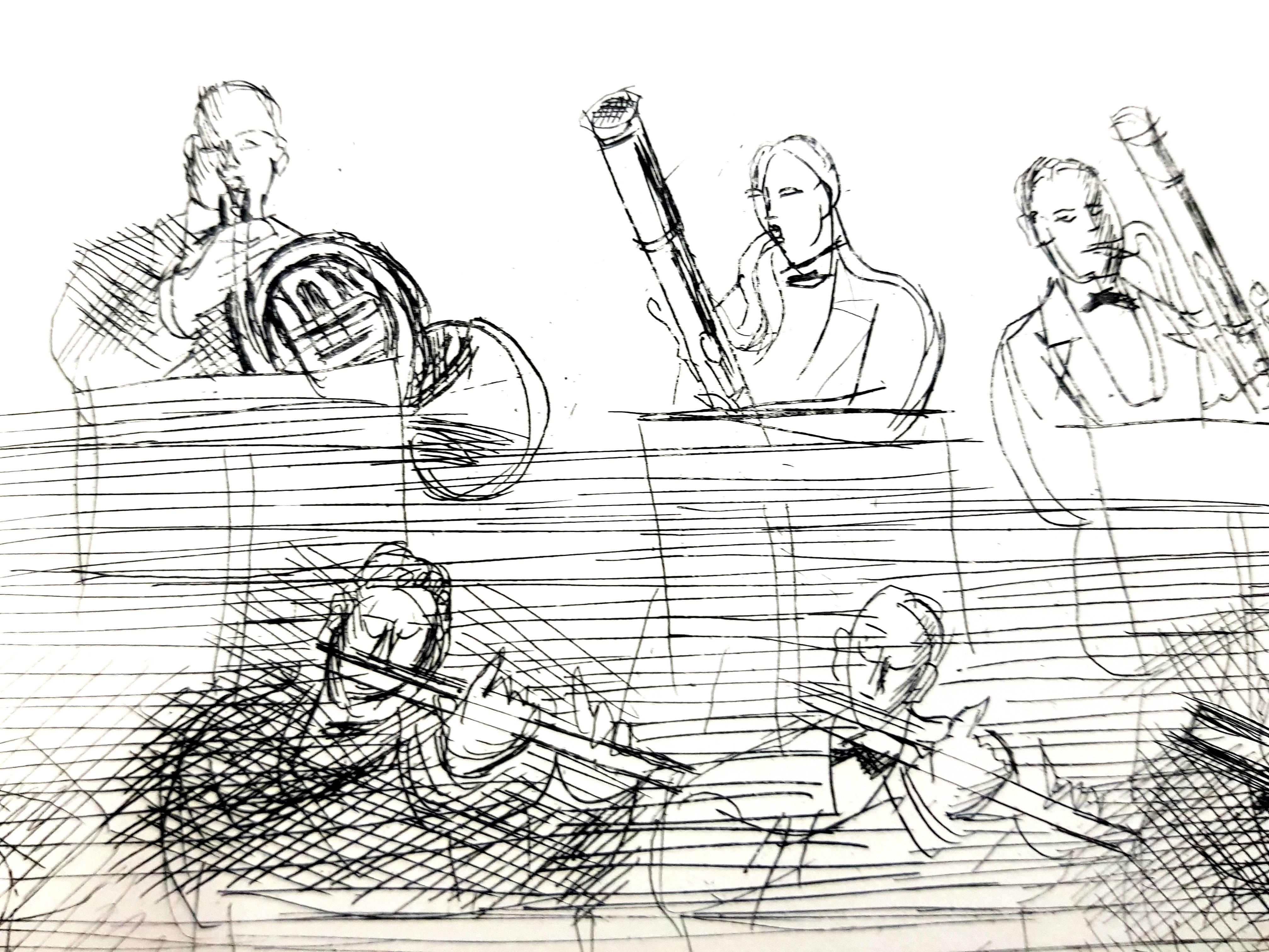 Raoul Dufy - Orchestra - Original Etching For Sale 3