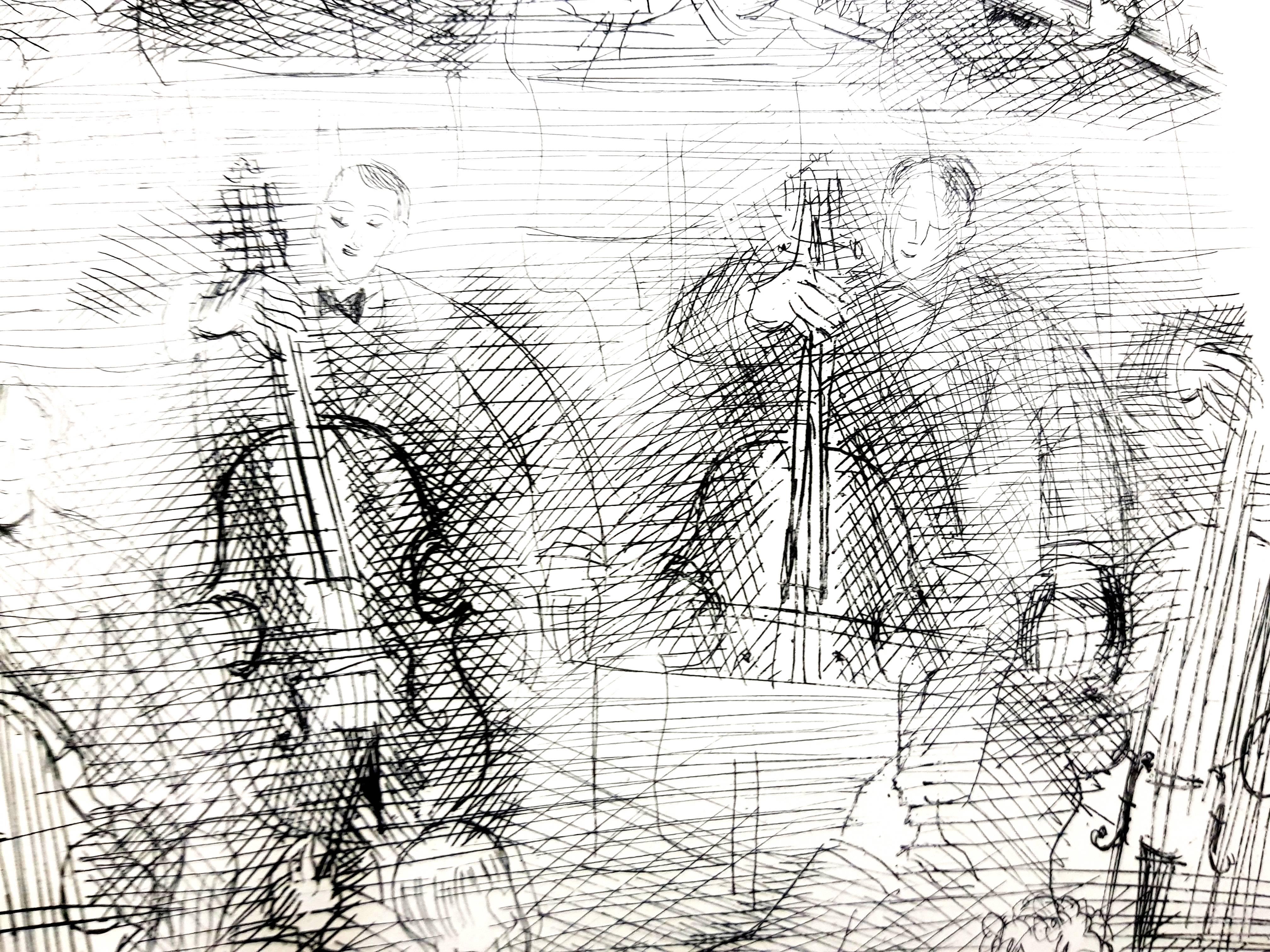 Raoul Dufy - Orchestra - Original Etching For Sale 5