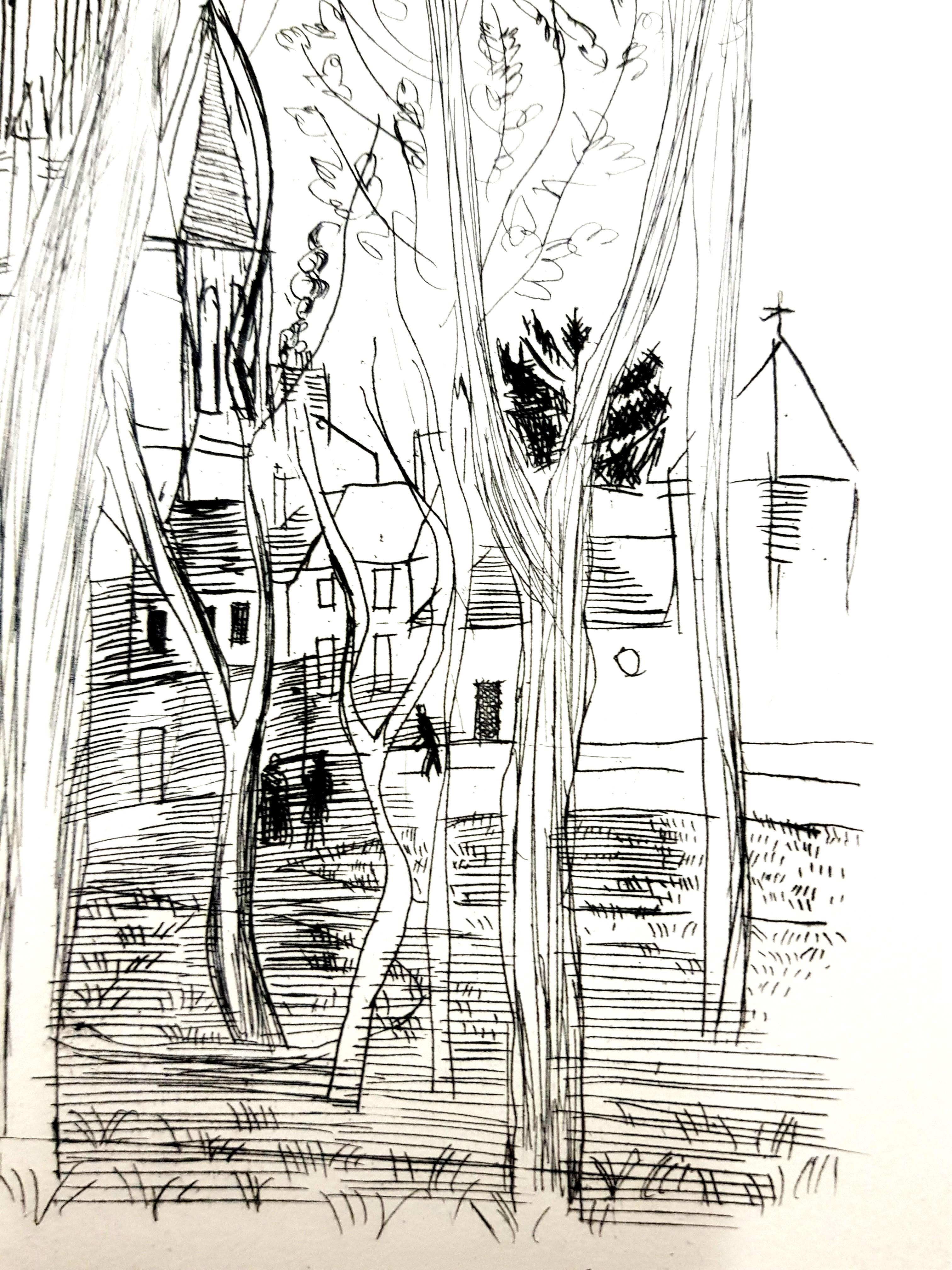 Raoul Dufy - Village - gravure originale en vente 1