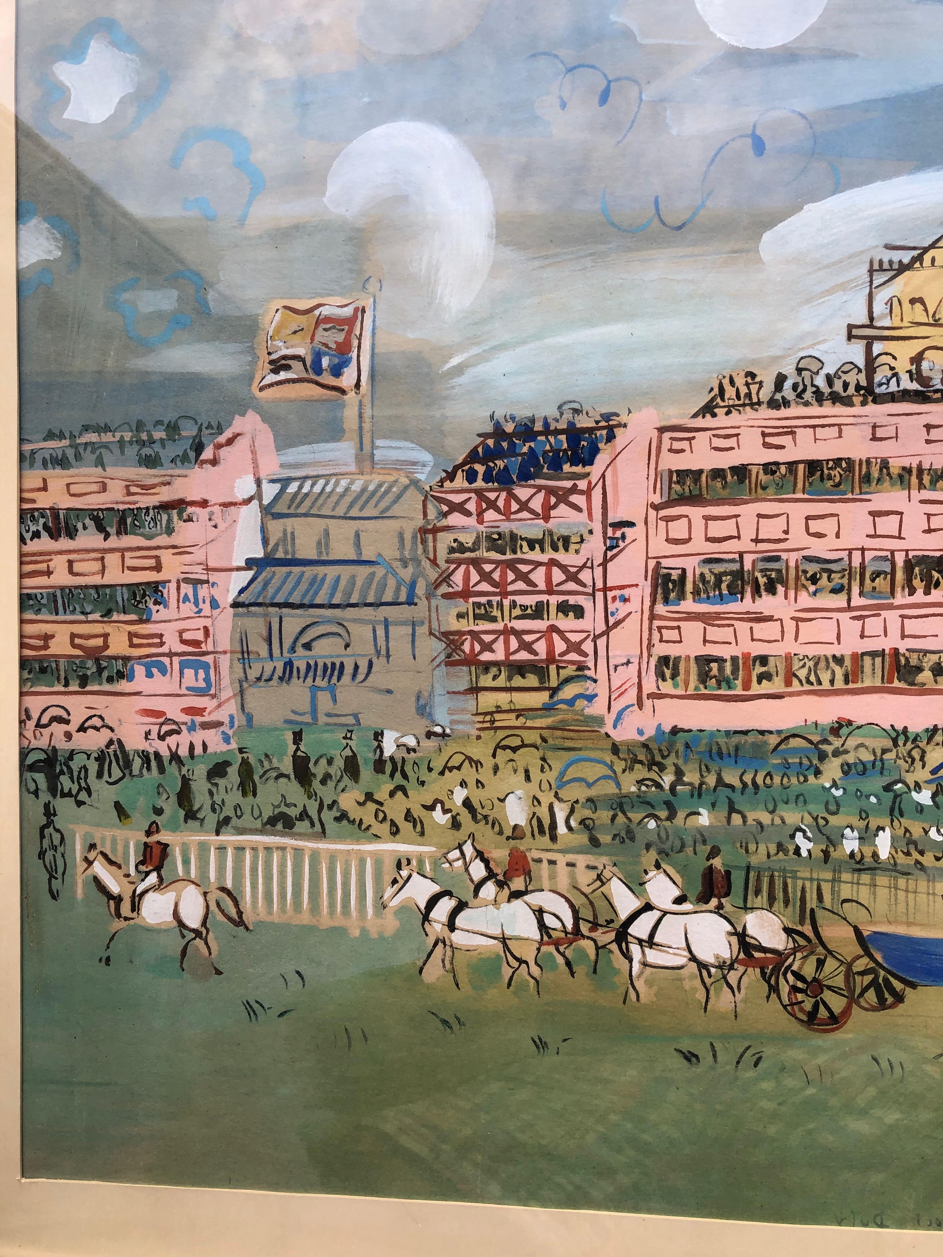 Raoul Dufy Ascot 1935 Lithograph 1