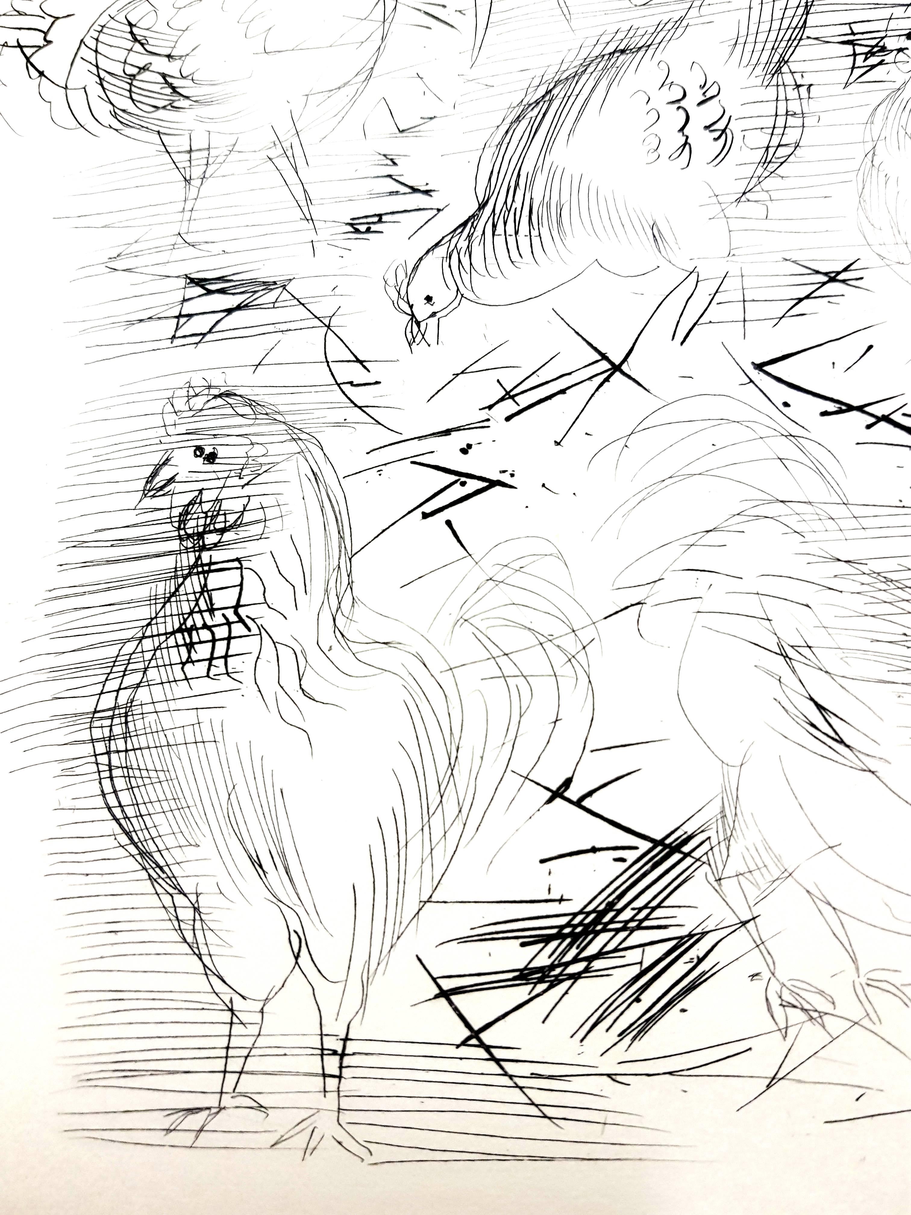 Raoul Dufy - Chickens - Original Etching For Sale 1