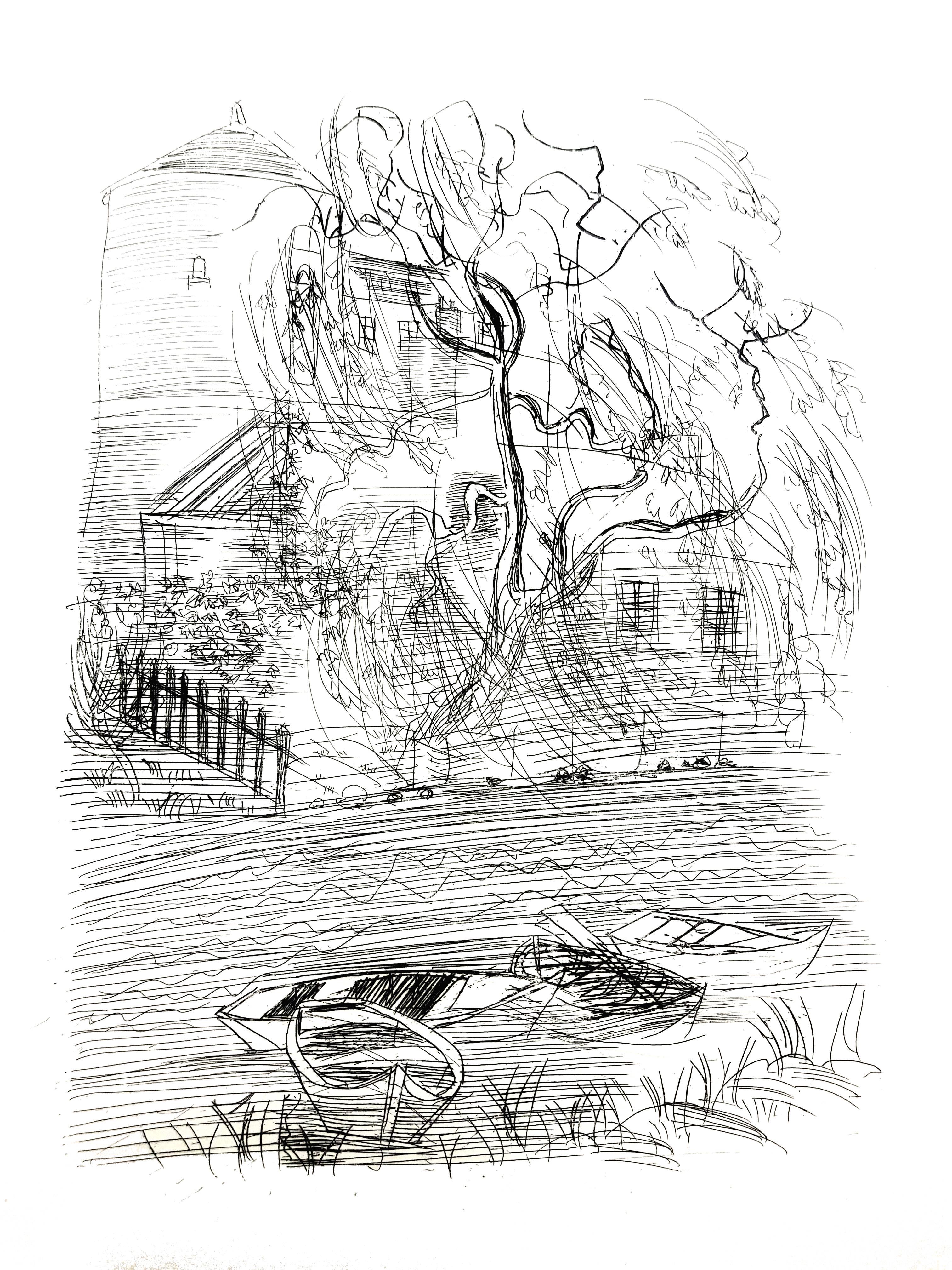Raoul Dufy - Campagna francese - Acquaforte originale
Dimensioni: 13 x 10".
Edizione di 200
1940
Edizione Les Bibliophiles du Palais, Parigi
Non firmato e non numerato come emesso
