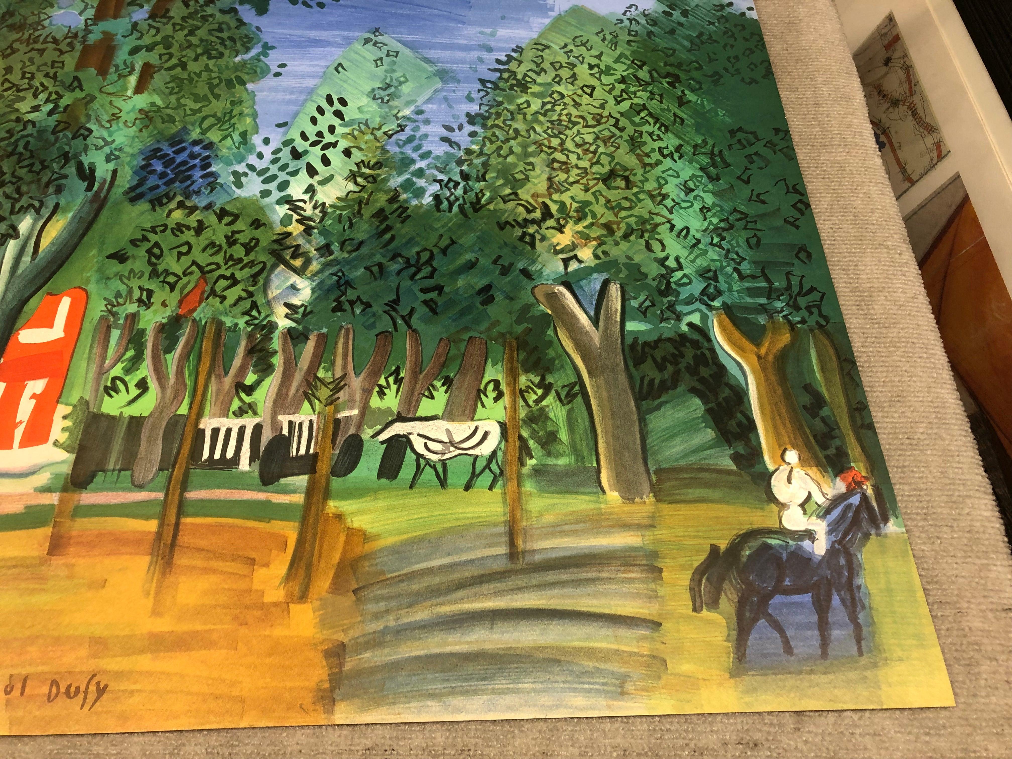 Raoul Dufy 'Paddock-Deauville' 1960- Litografía en venta 9