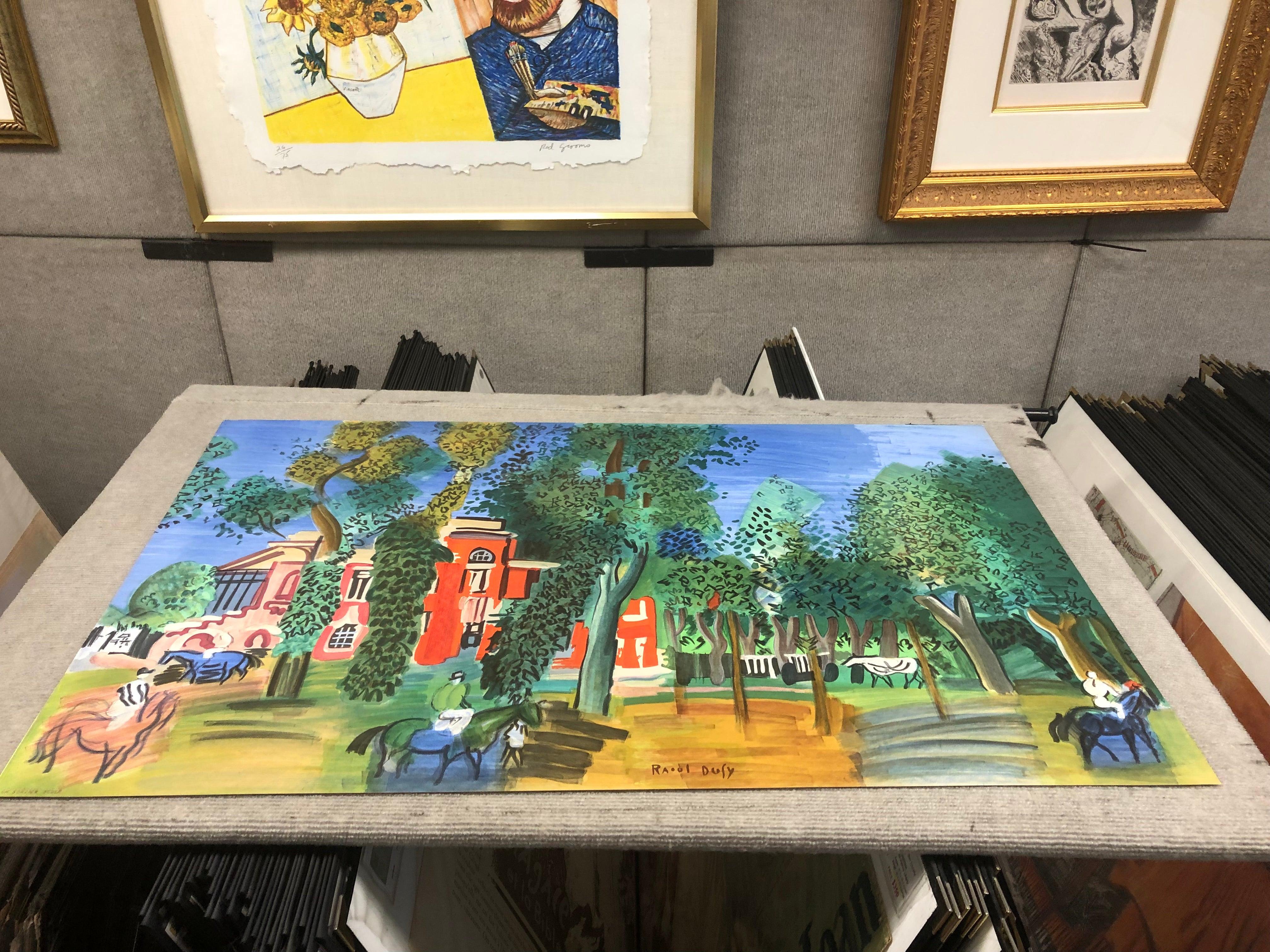 Raoul Dufy 'Paddock-Deauville' 1960- Litografía en venta 1