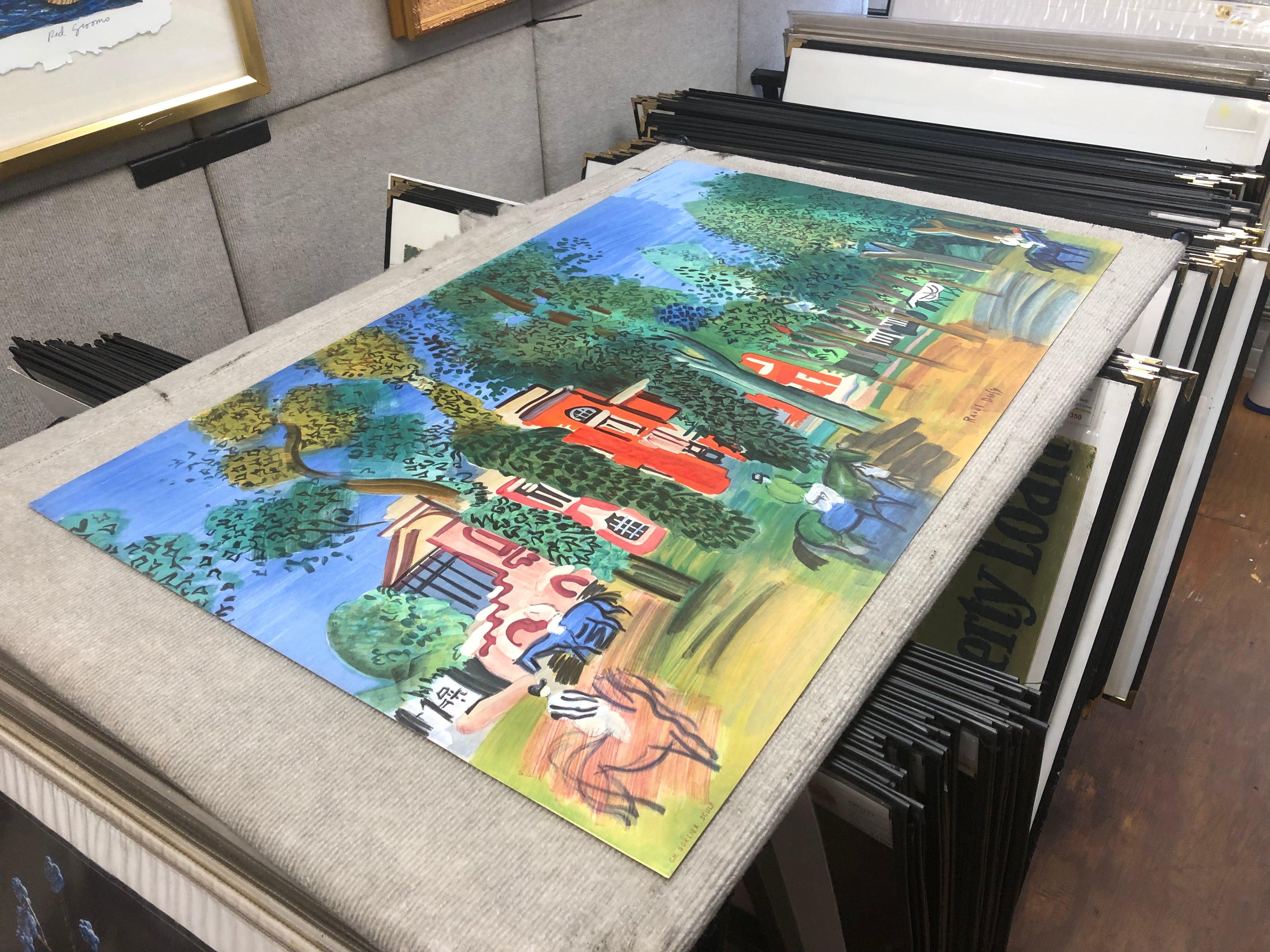 Raoul Dufy 'Paddock-Deauville' 1960- Litografía en venta 2