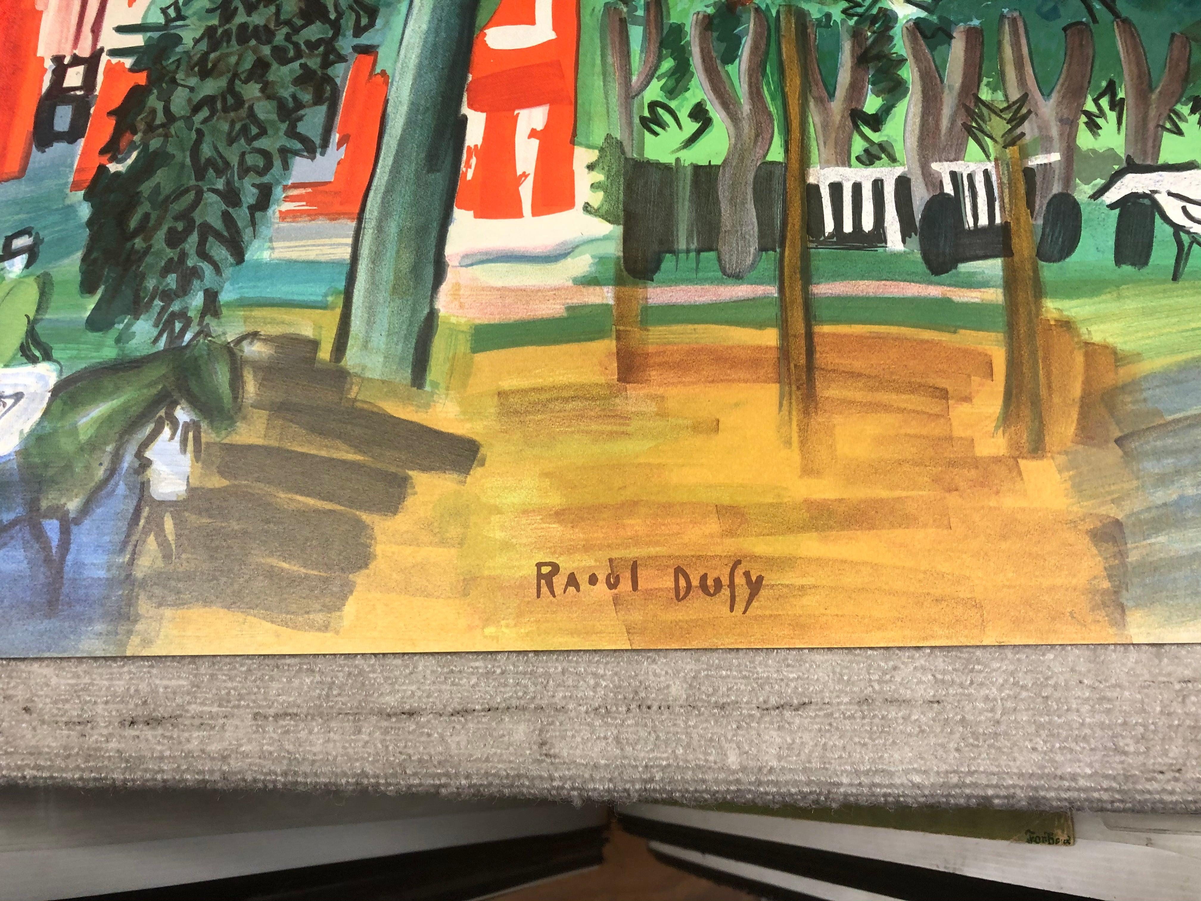 Raoul Dufy 'Paddock-Deauville' 1960- Litografía en venta 4