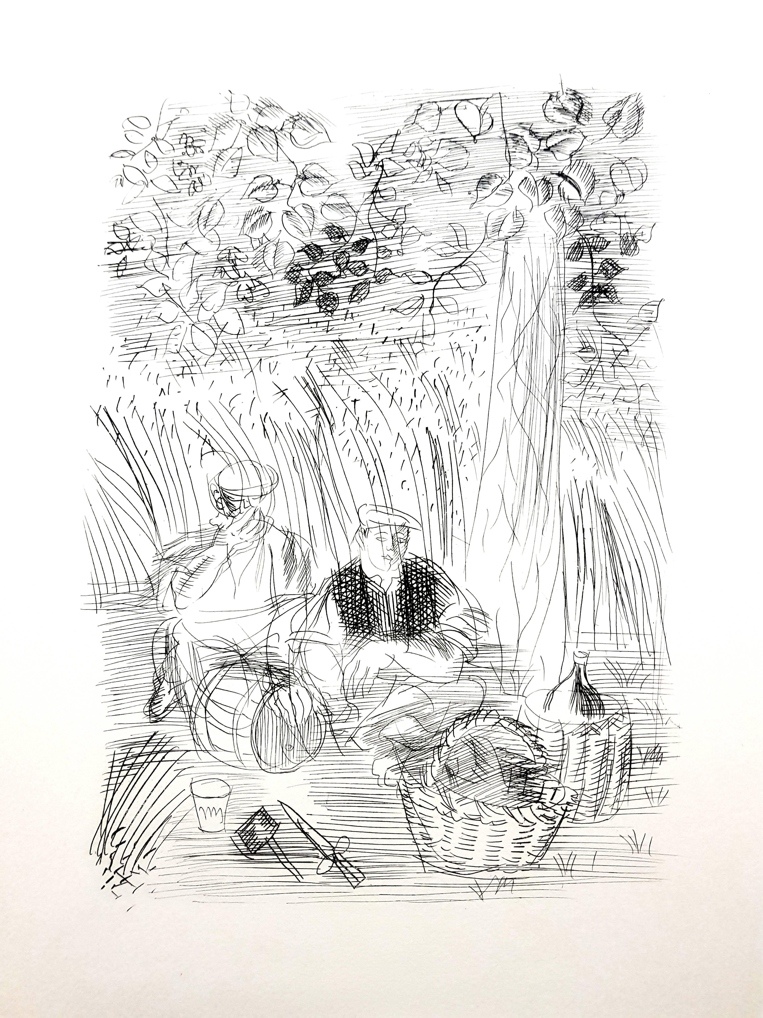 Raoul Dufy - Paysan - Grabado original
Dimensiones: 13 x 10".
Edición de 200 ejemplares
1940
Edición Les Bibliophiles du Palais, París
Sin firmar y sin numerar tal como se emitió