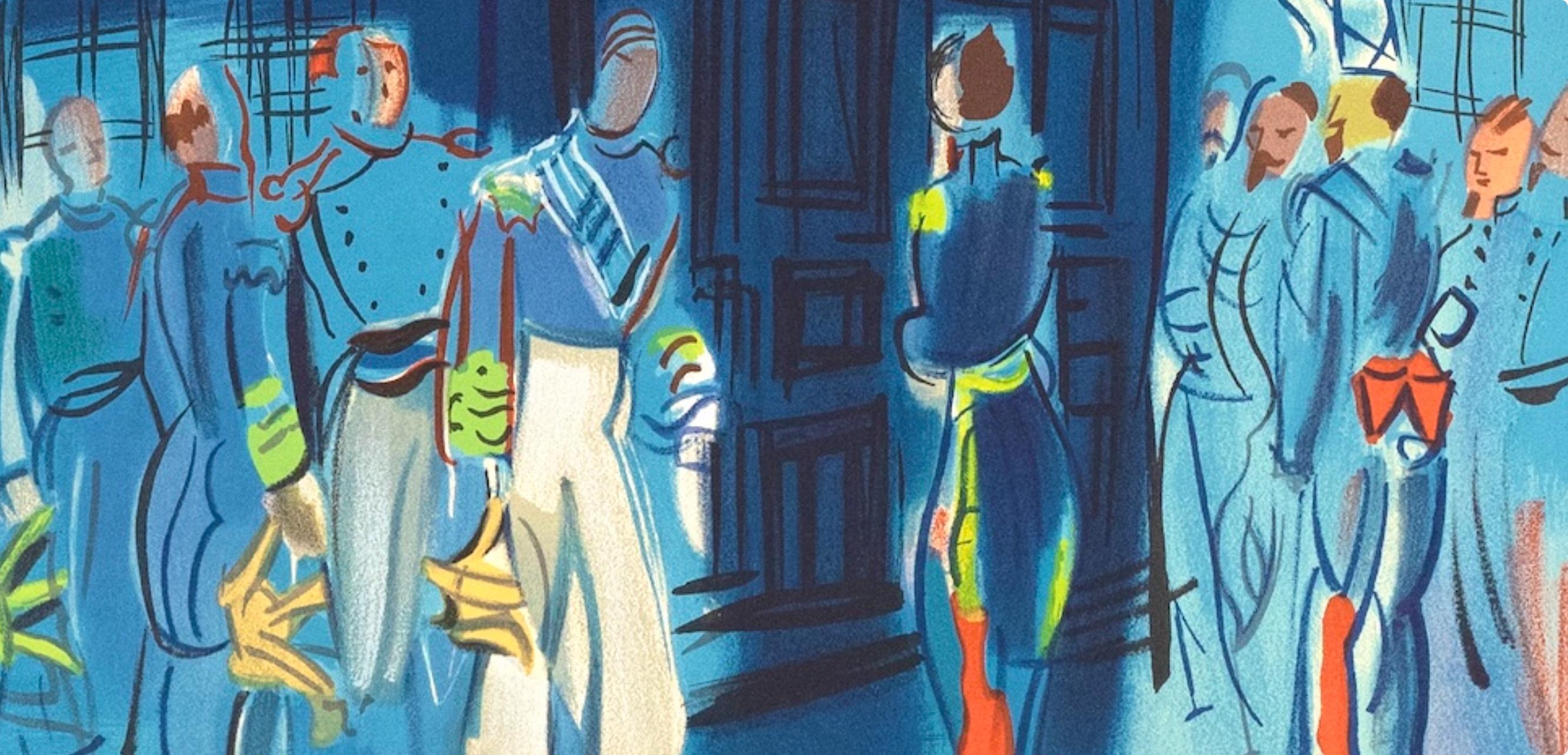 Raoul Dufy, Empfang eines englischen Admirals auf einem französischen Schiff, 1969 (after) im Angebot 4