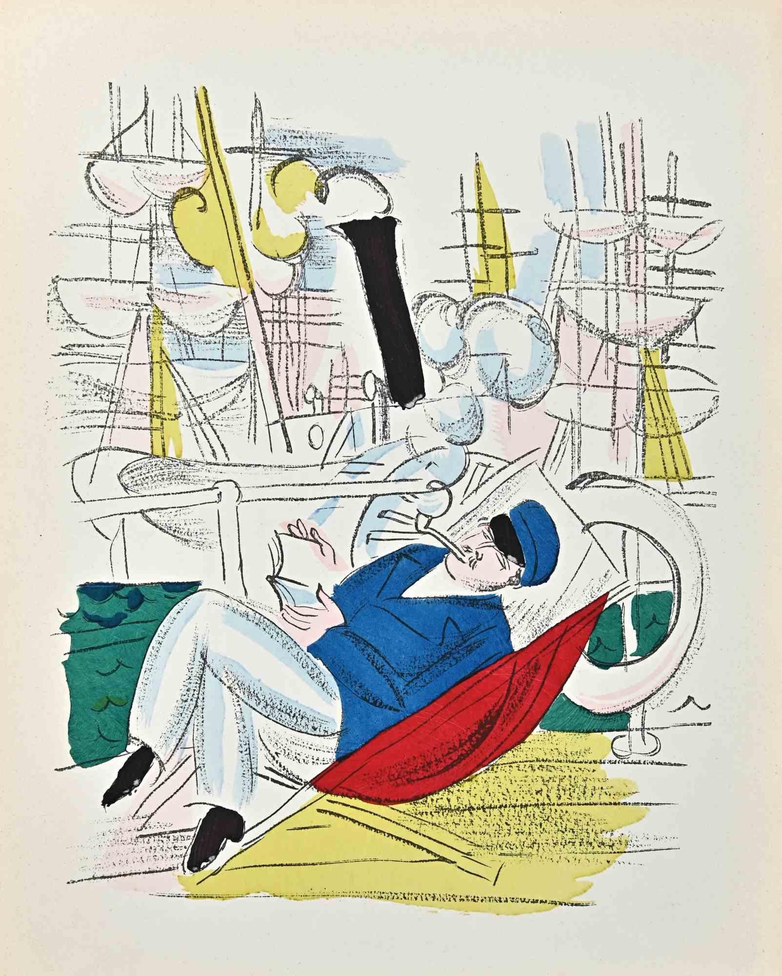 Il riposo è una litografia d'epoca realizzata da Raoul Dufy nel 1920.

Buone condizioni.

Edizione di 110 esemplari. Non firmato e non numerato come da edizione.

