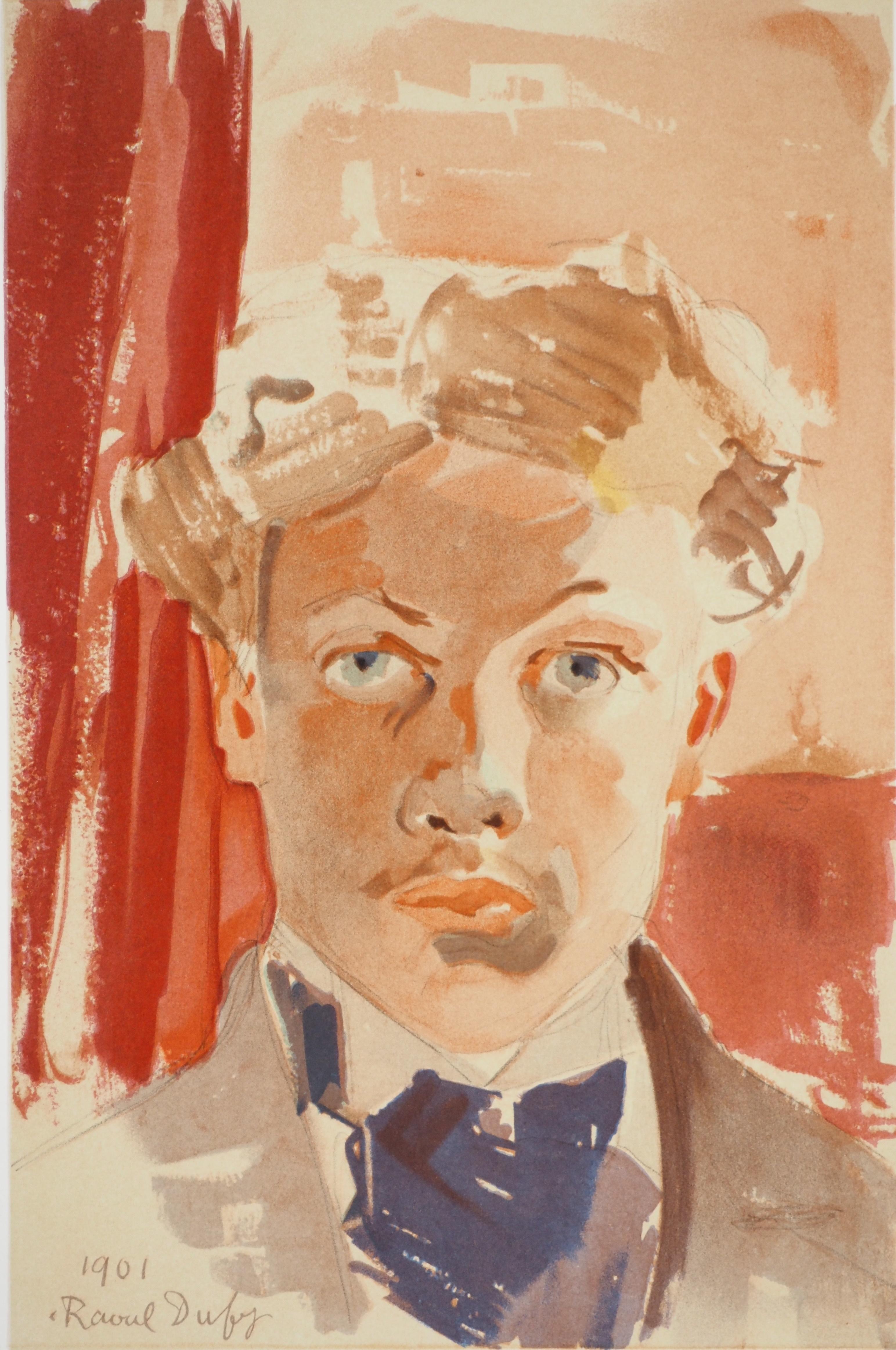 Self-Portrait - Litografia (Mourlot) - Print di Raoul Dufy