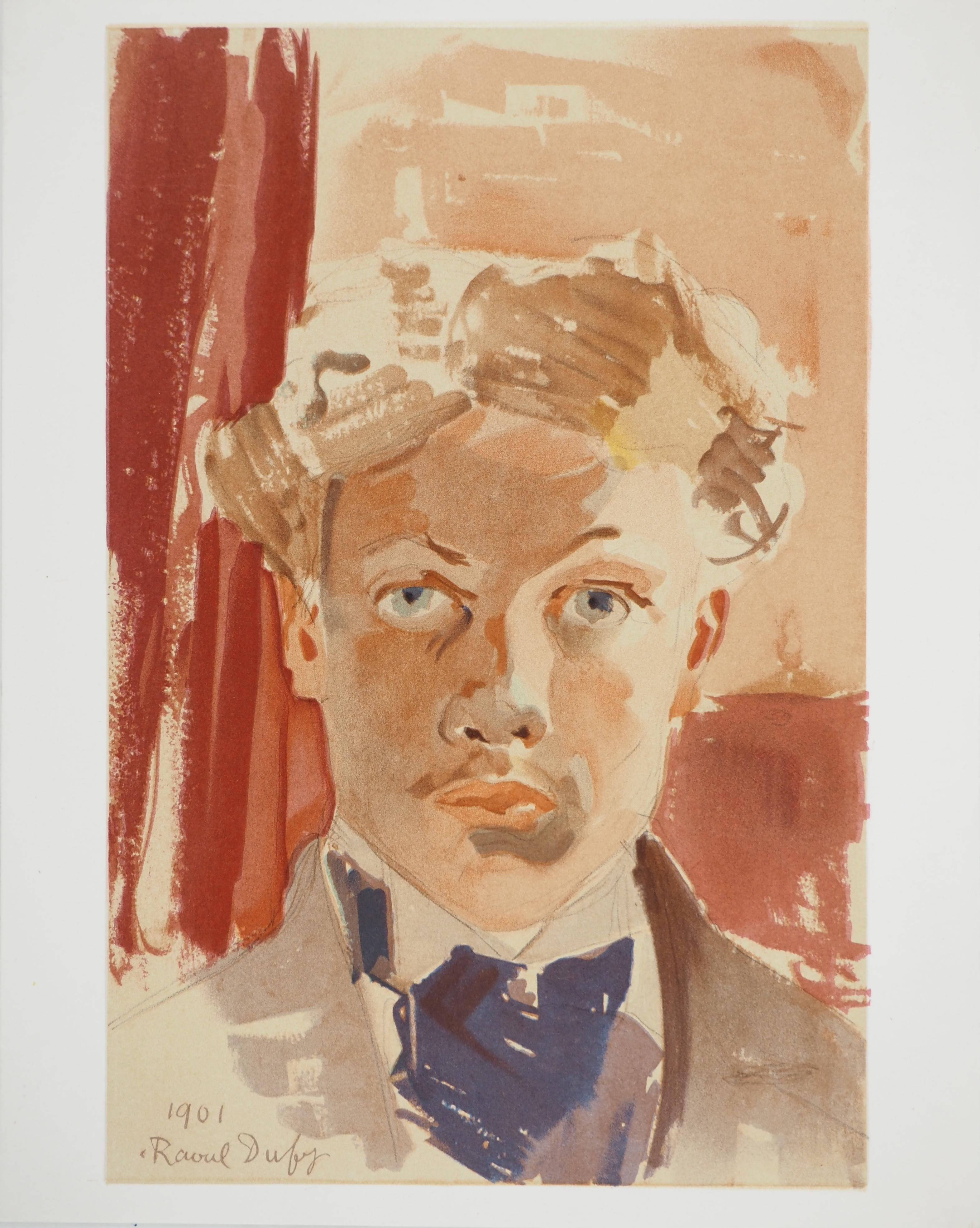 Portrait Print di Raoul Dufy - Self-Portrait - Litografia (Mourlot)