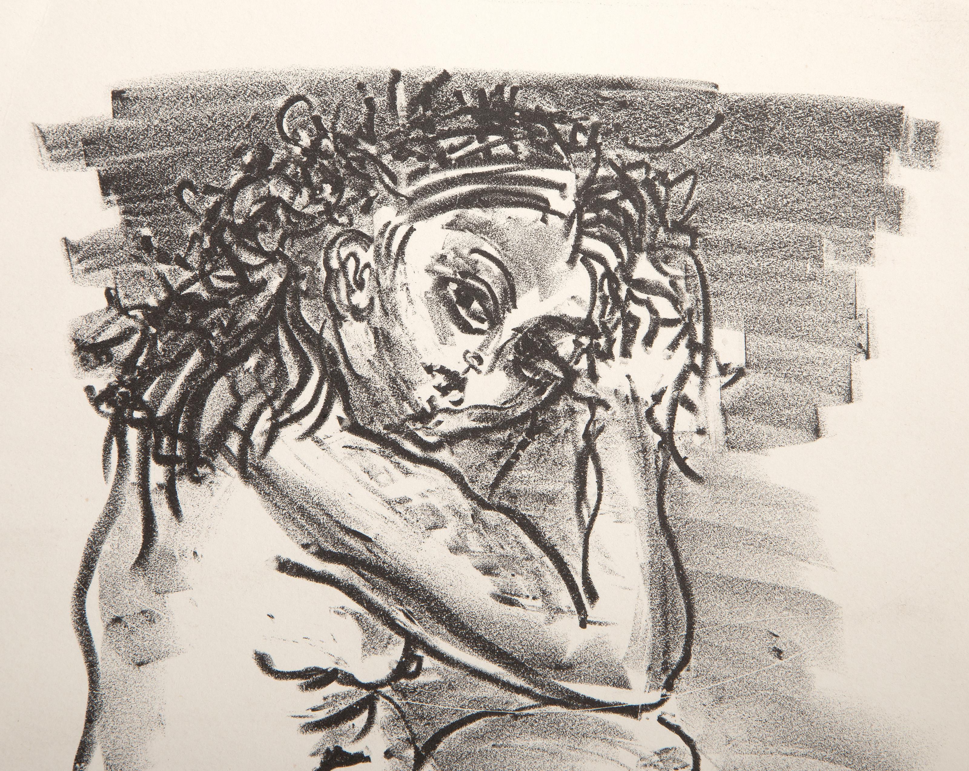 Desnudo sentado, litografía impresionista de Raoul Dufy en venta 1