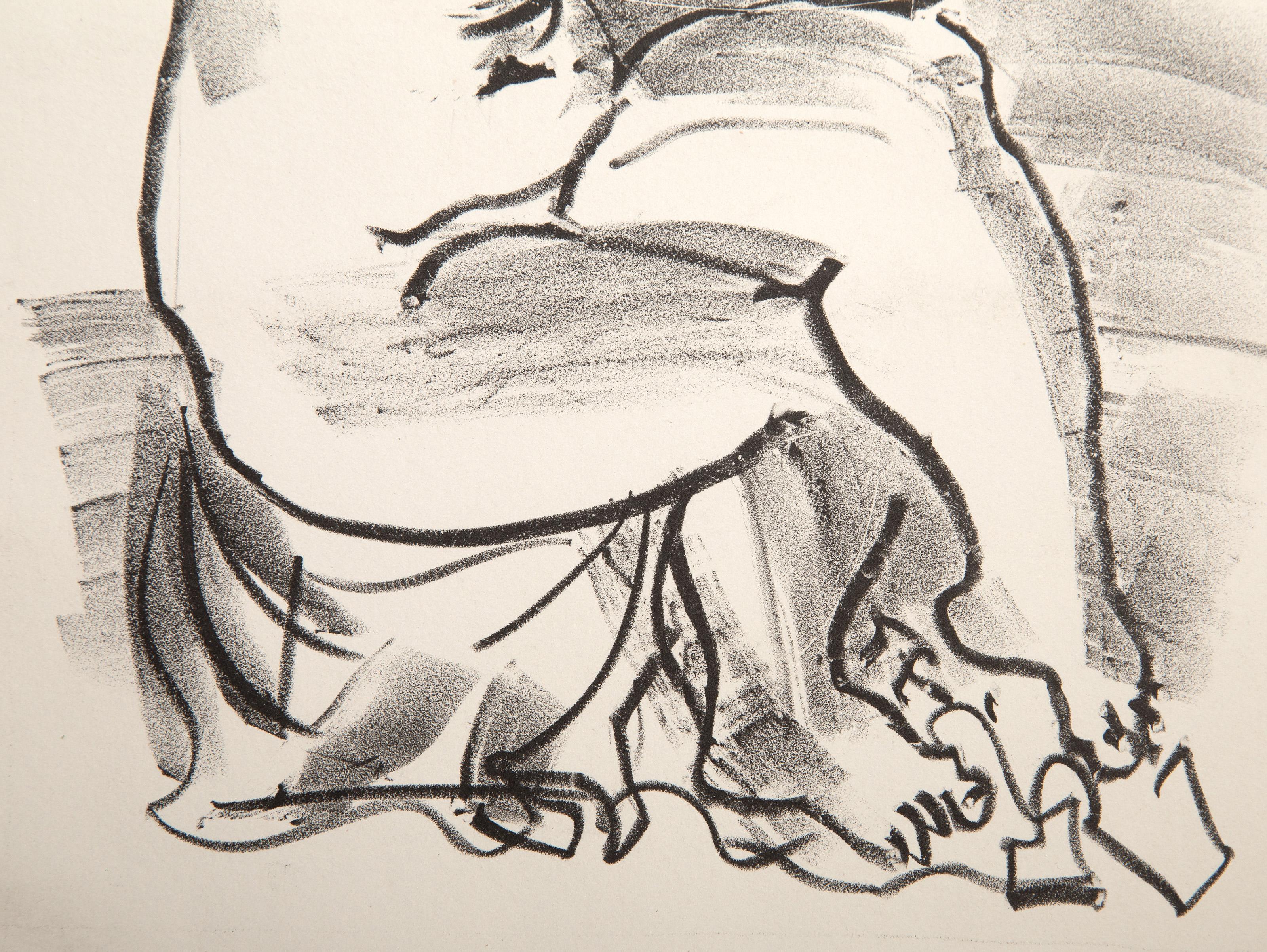 Desnudo sentado, litografía impresionista de Raoul Dufy en venta 2