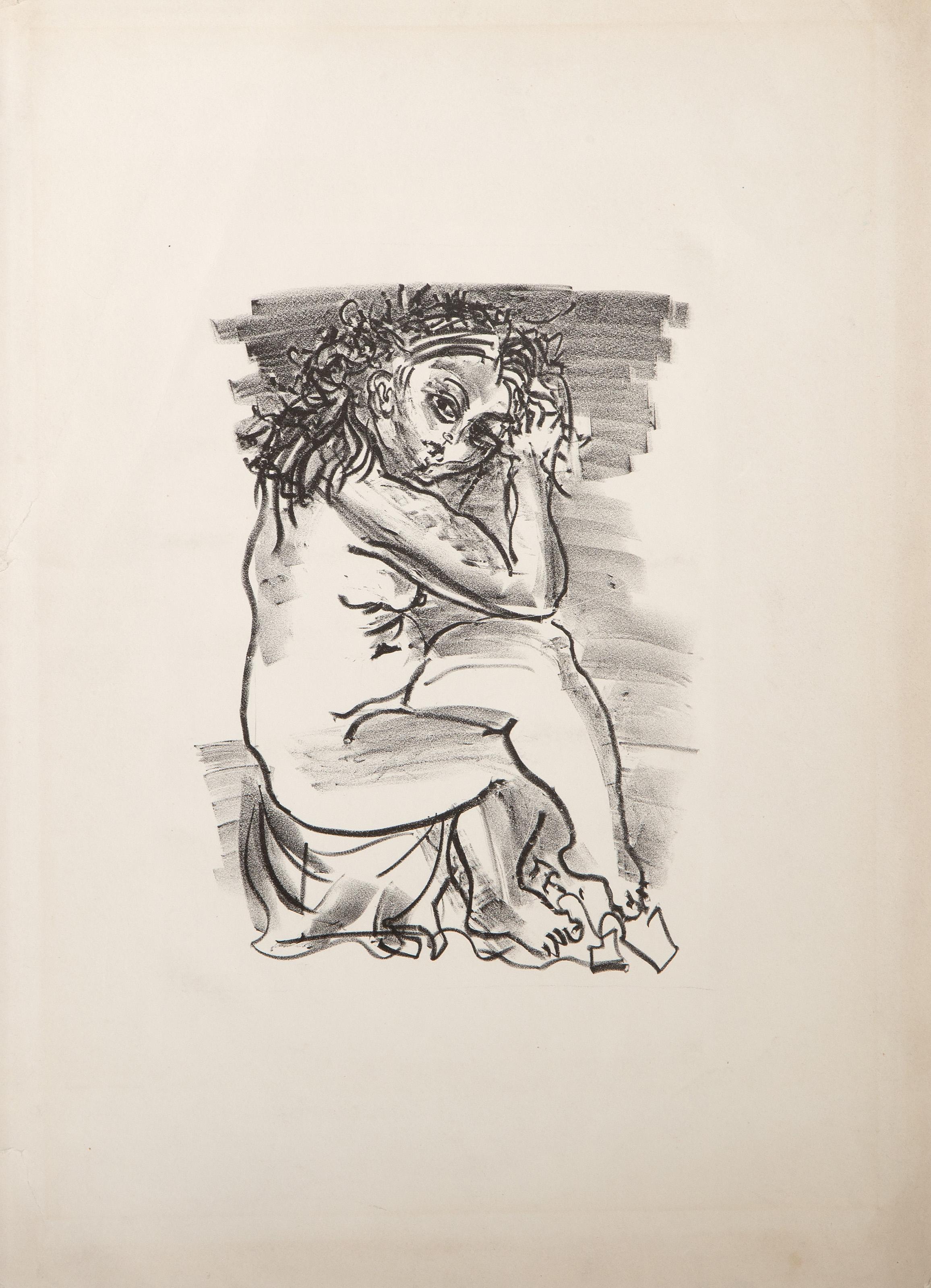 Desnudo sentado, litografía impresionista de Raoul Dufy en venta 3