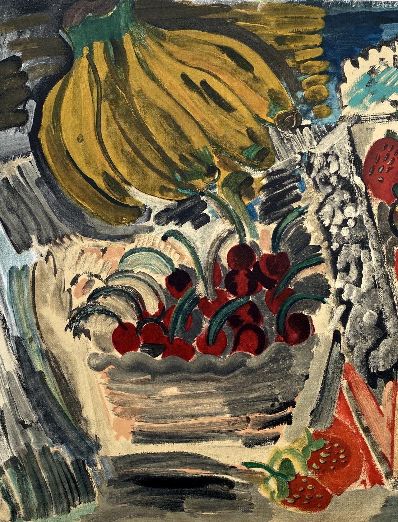 Still Life with Fruits - Lithograph Signed in the Plate (Mourlot) - Modern Print by Raoul Dufy