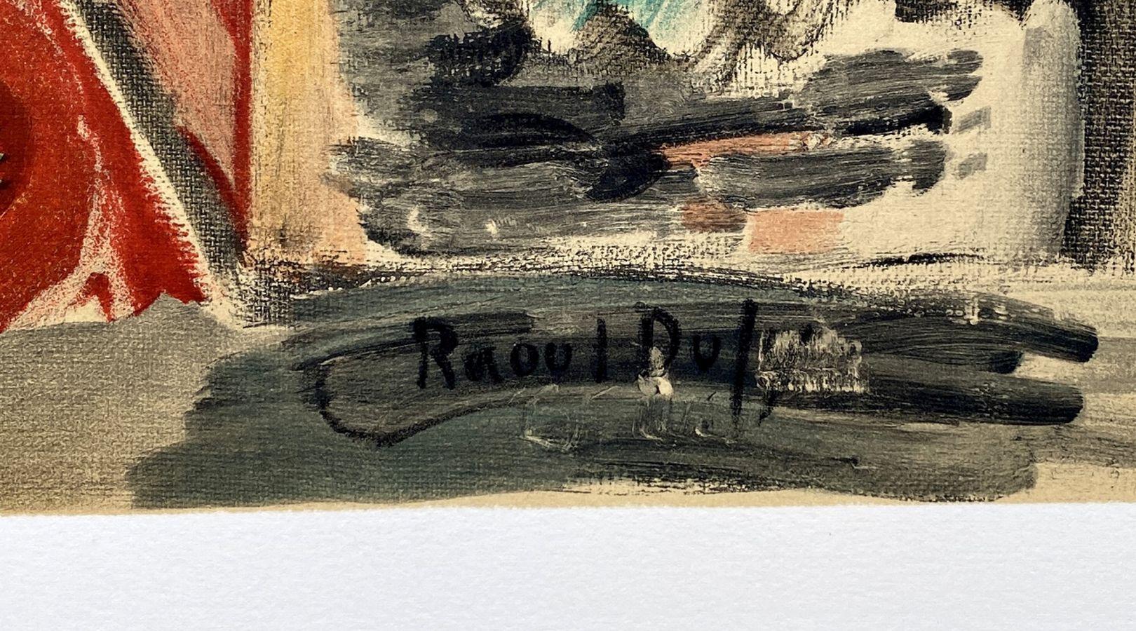 Raoul DUFY (nach)
Stilleben mit Früchten

Steinlithographie nach einem Gemälde (Werkstatt Mourlot)
In der Platte signiert
Auf Arches Vellum 50 x 65 cm (ca. 20 x 26 Zoll)

Ausgezeichneter Zustand