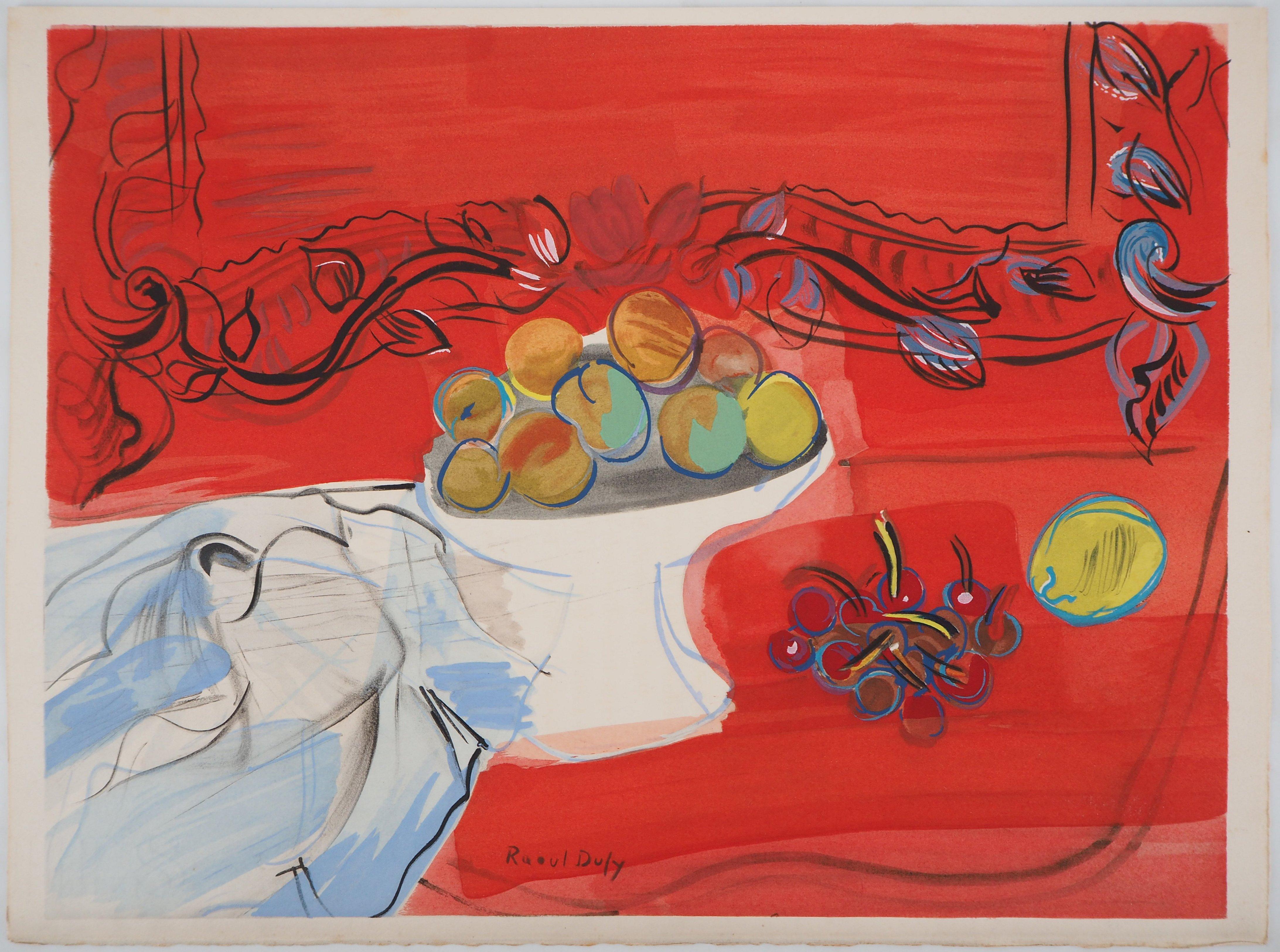 Still-Life with Fruits - Original Lithograph - Modern Print by Raoul Dufy