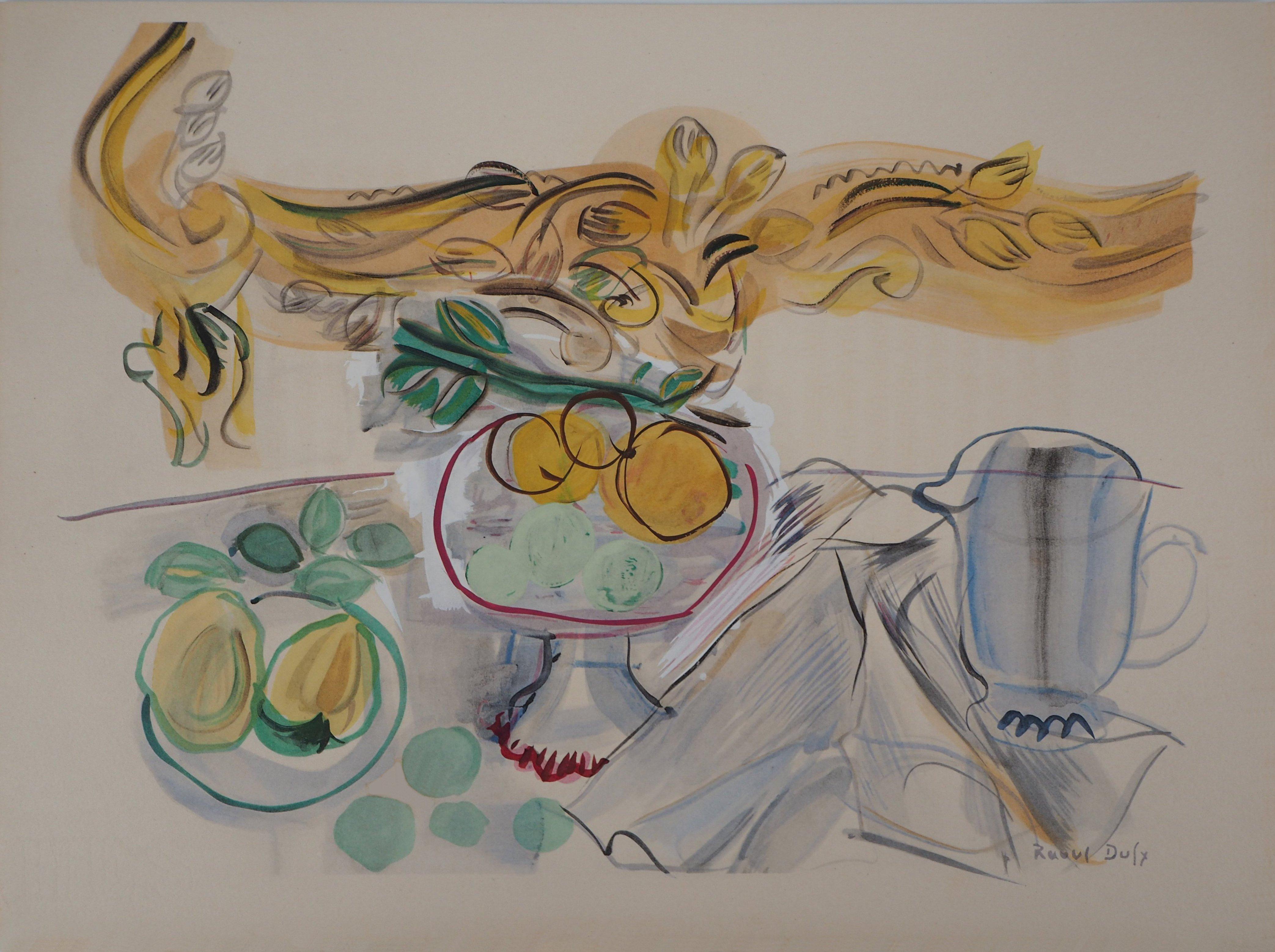 Raoul Dufy Figurative Print - Still Life with Fruits - Original Lithograph