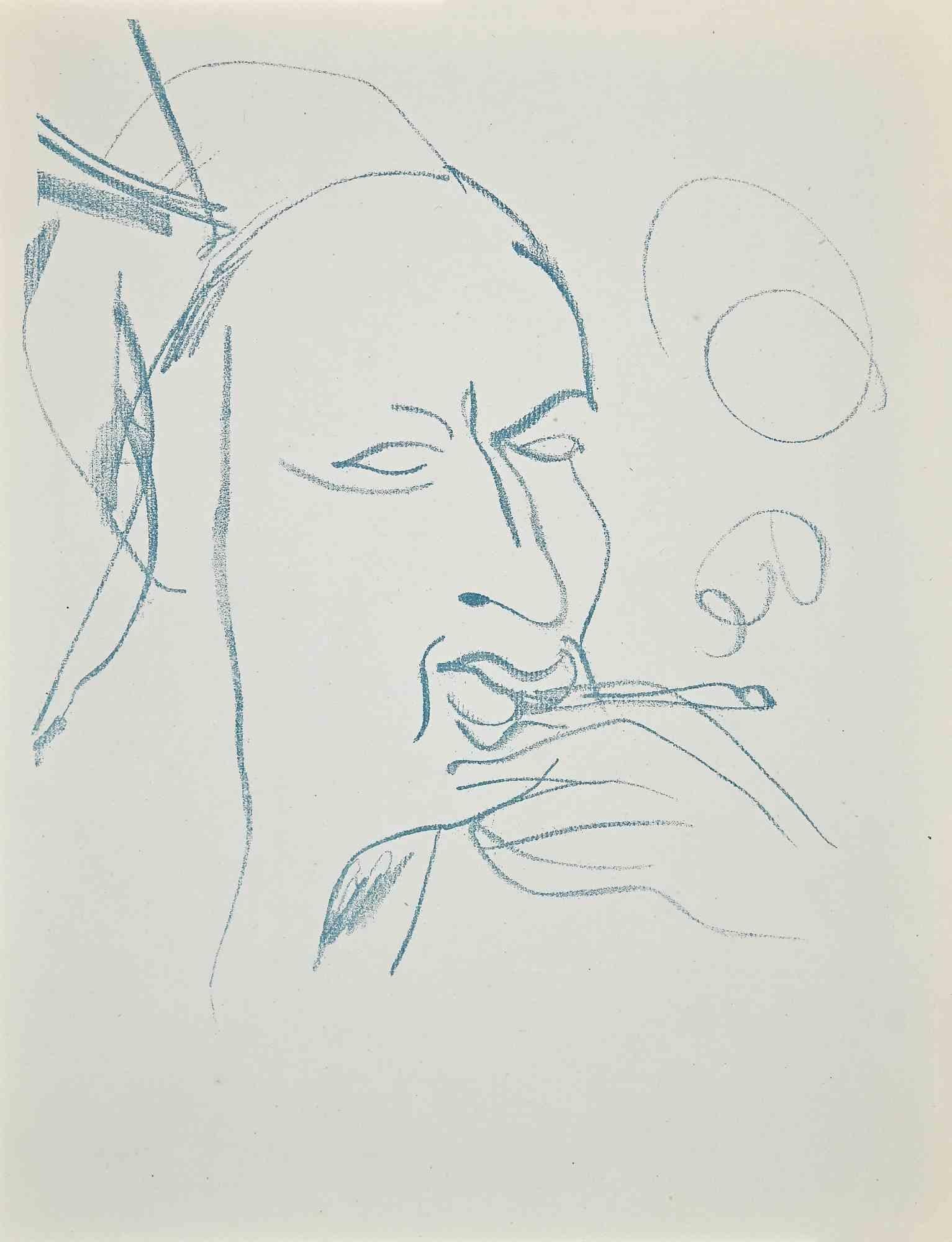 Study for Self-Portrait - Original Lithograph by Raoul Dufy - 1930s