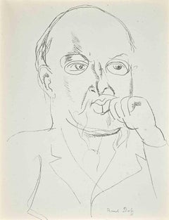Studie für Selbstporträt – Originallithographie von Raoul Dufy – 1930er Jahre