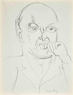 Study for Self-portrait - Original Lithograph by Raoul Dufy - 1930s