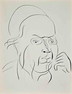 Study for Self-portrait – Originallithographie von Raoul Dufy – 1930er Jahre