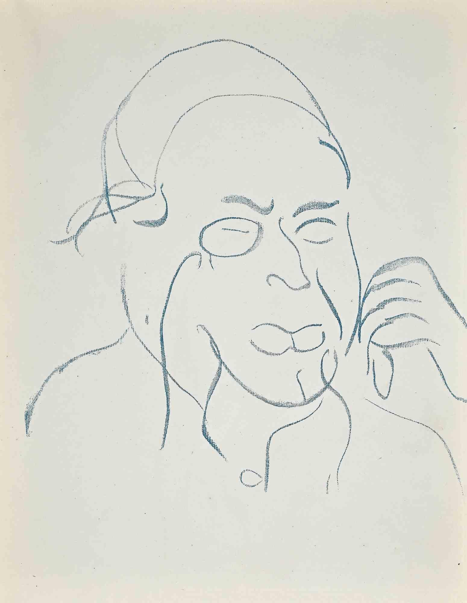 Study for Self-portrait - Original Lithograph by Raoul Dufy - 1930s