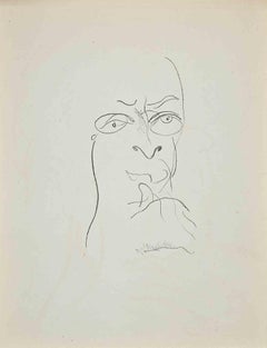 Étude pour autoportrait - Lithographie originale de Raoul Dufy - années 1930