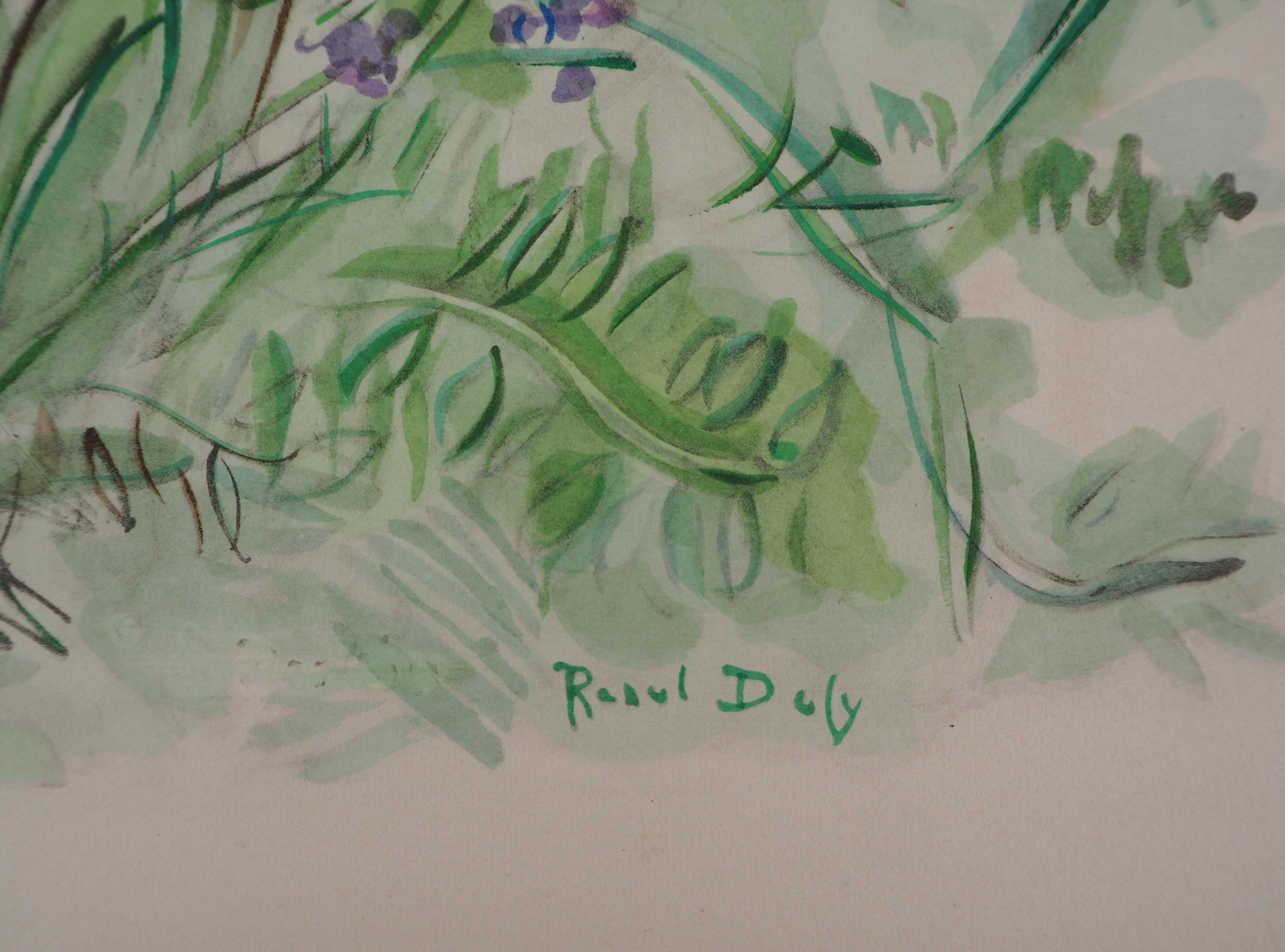 Giardino d'estate: un mazzo di fiori - Litografia originale - Print Moderno di Raoul Dufy