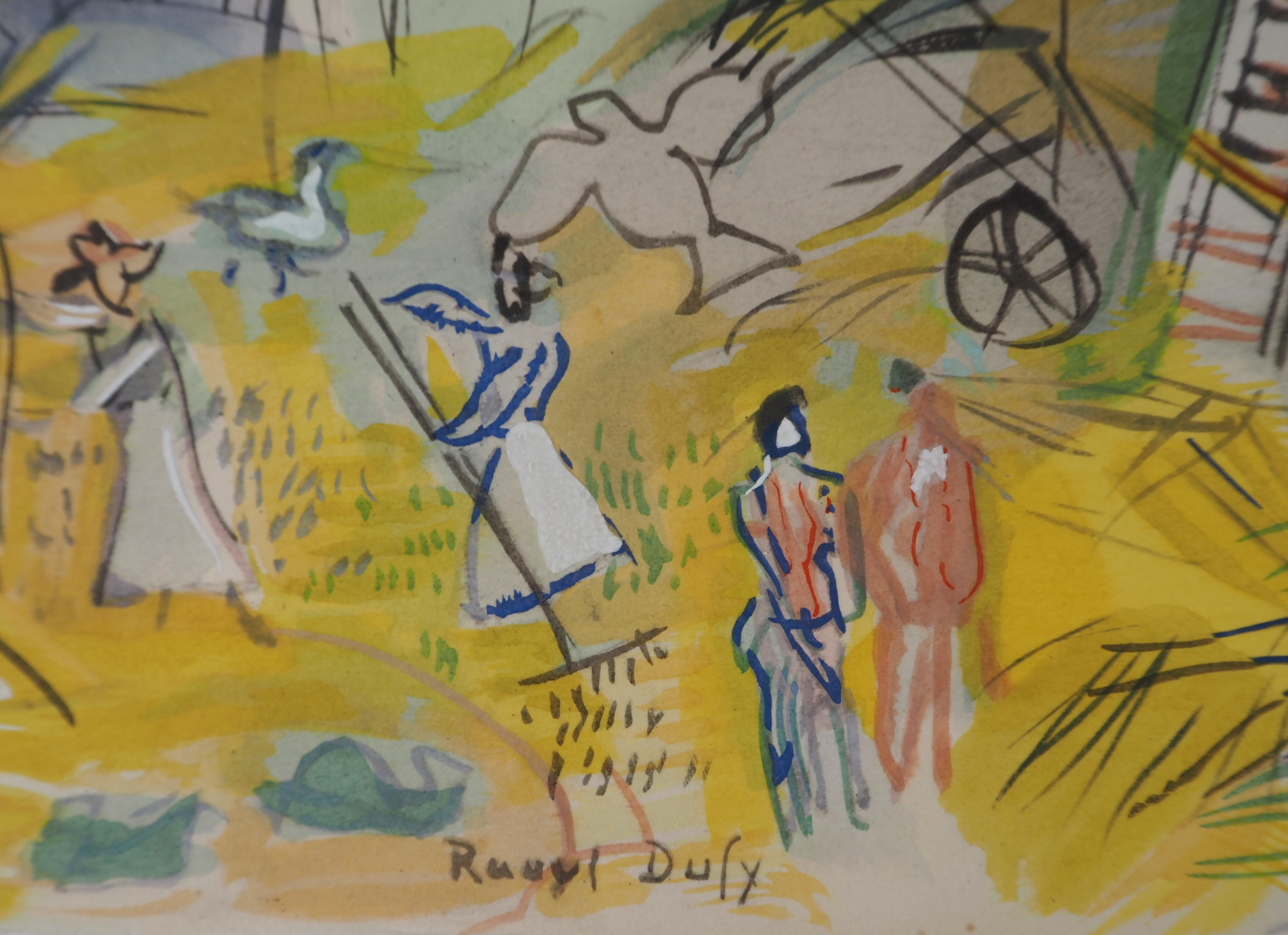 Summer : Harvest Time - Original Lithograph - Print by Raoul Dufy