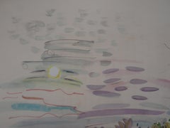 Sunset on the Vineyards - Original Lithograph