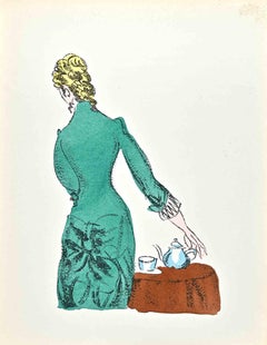 L'ora del tè - Litografia di Raoul Dufy - 1920
