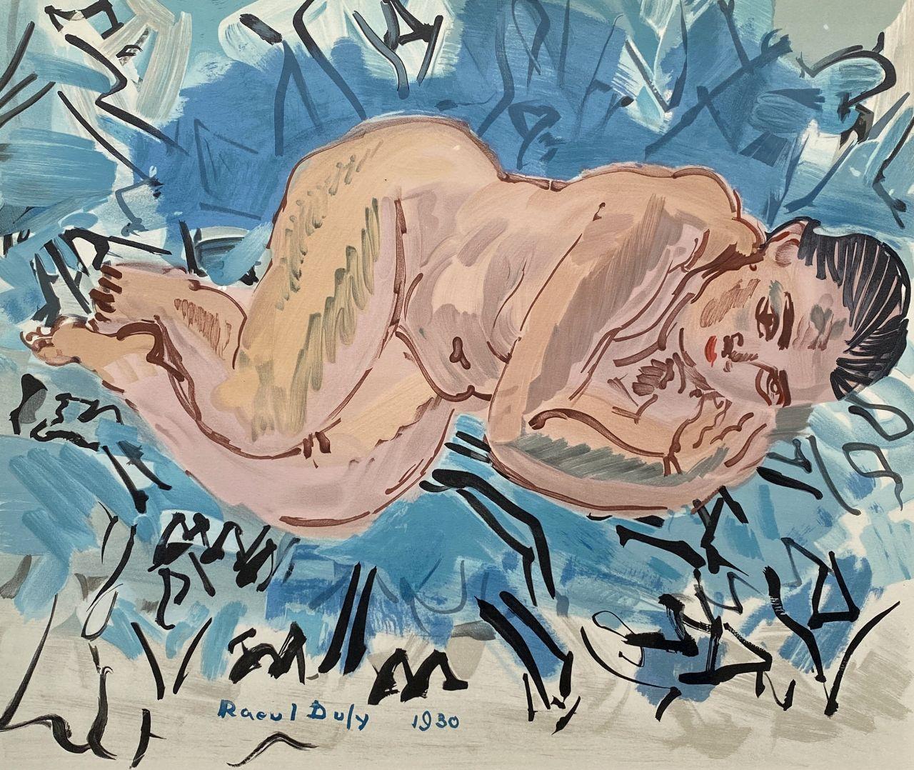 The Bather - Lithograph Signed in the Plate (Mourlot) - Print by Raoul Dufy