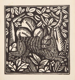 Antique The Hare, Impressionist Woodblock by Raoul Dufy