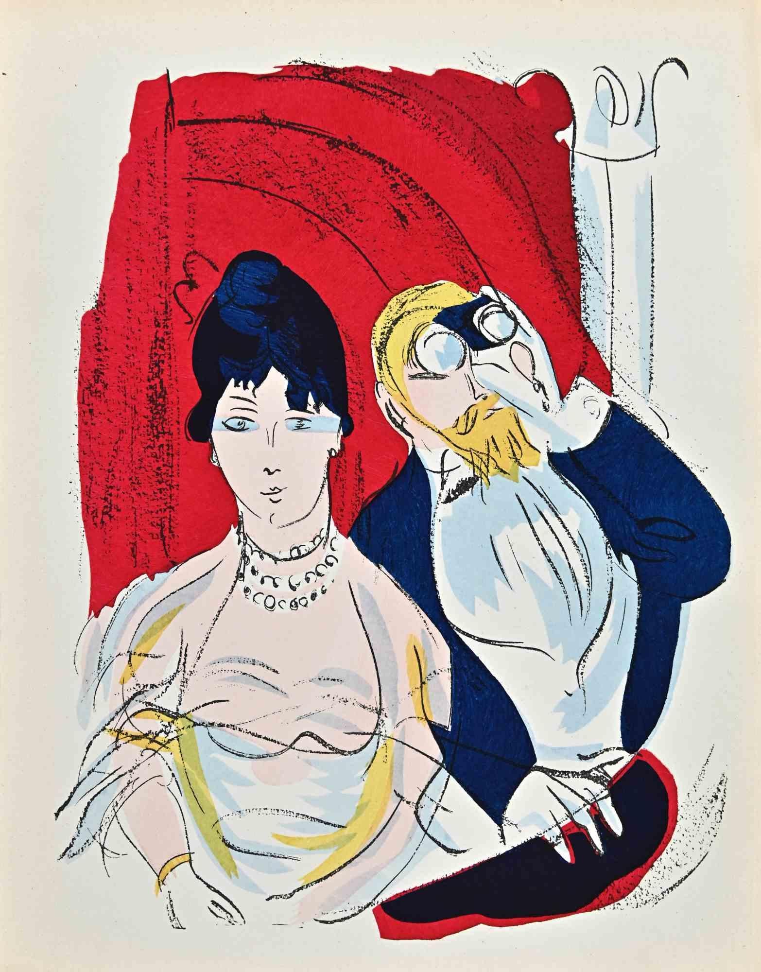 Theater ist eine Lithographie von Raoul Dufy aus dem Jahr 1920.

Gute Bedingungen.

Auflage von 110 Stück.

Das Kunstwerk wird mit sicheren Strichen in einer ausgewogenen Komposition dargestellt.