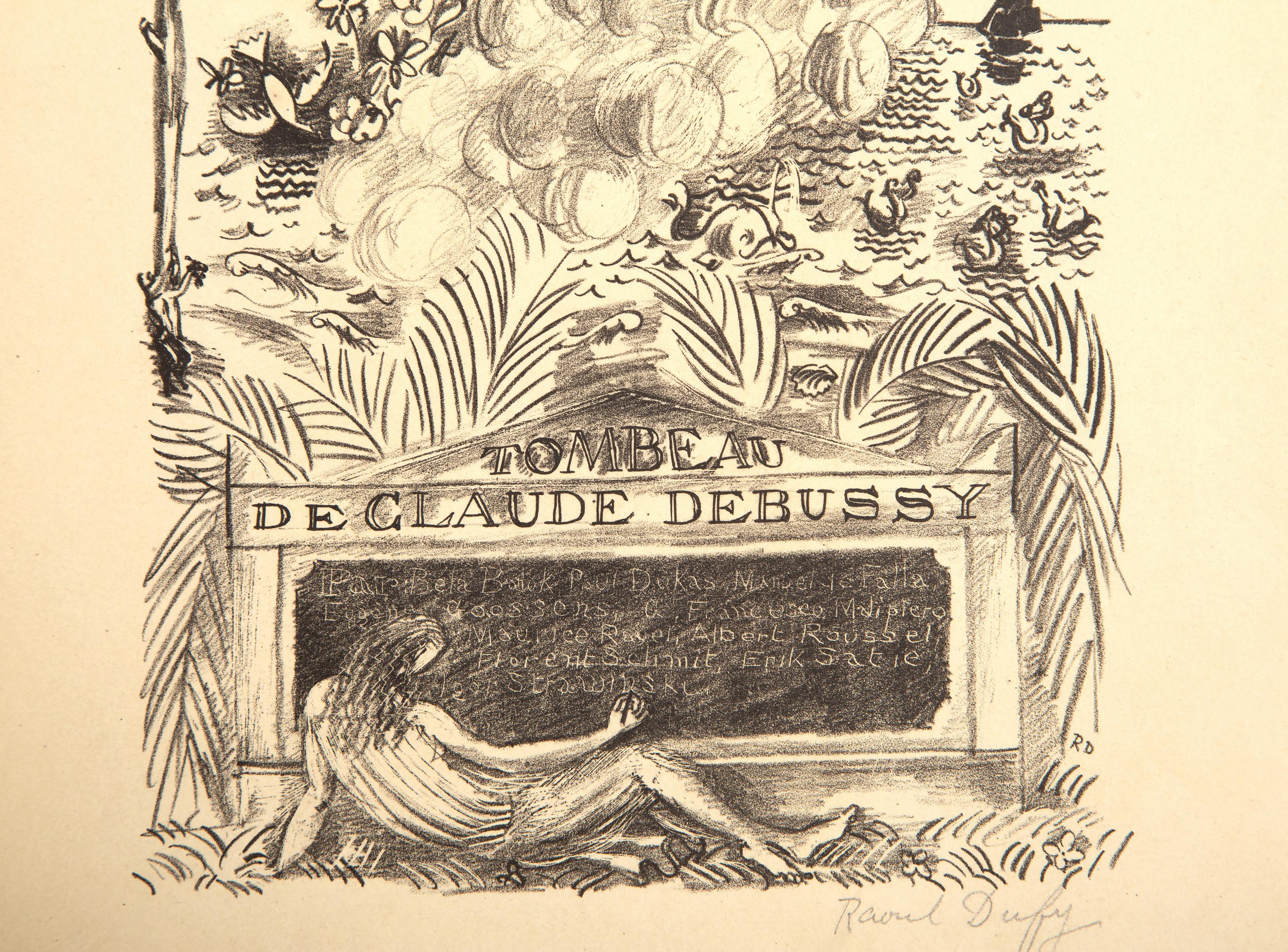 Tombeau De Claude Debussy, litografia impressionista di Raoul Dufy 2