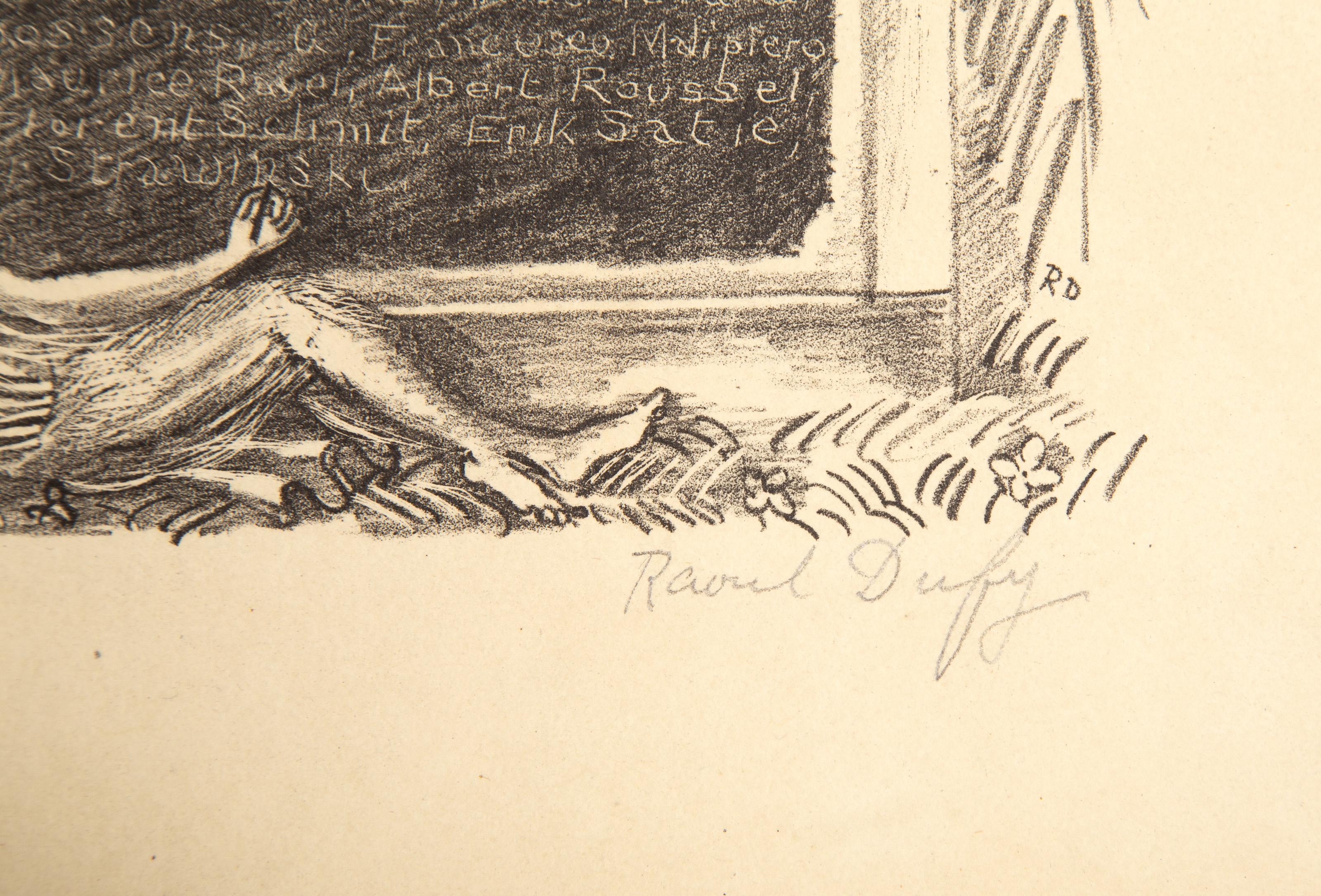 Tombeau De Claude Debussy, litografia impressionista di Raoul Dufy 3
