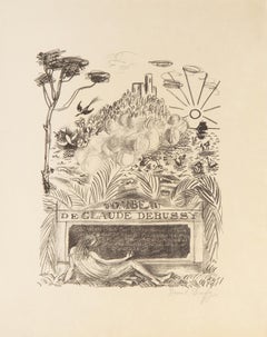Tombeau De Claude Debussy, impressionistische Lithographie von Raoul Dufy, Tombeau