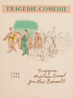 Tragedie, Comédie jean-Louis Barrault, Madeleine Renaud-by Raoul Dufy, 1954-1956