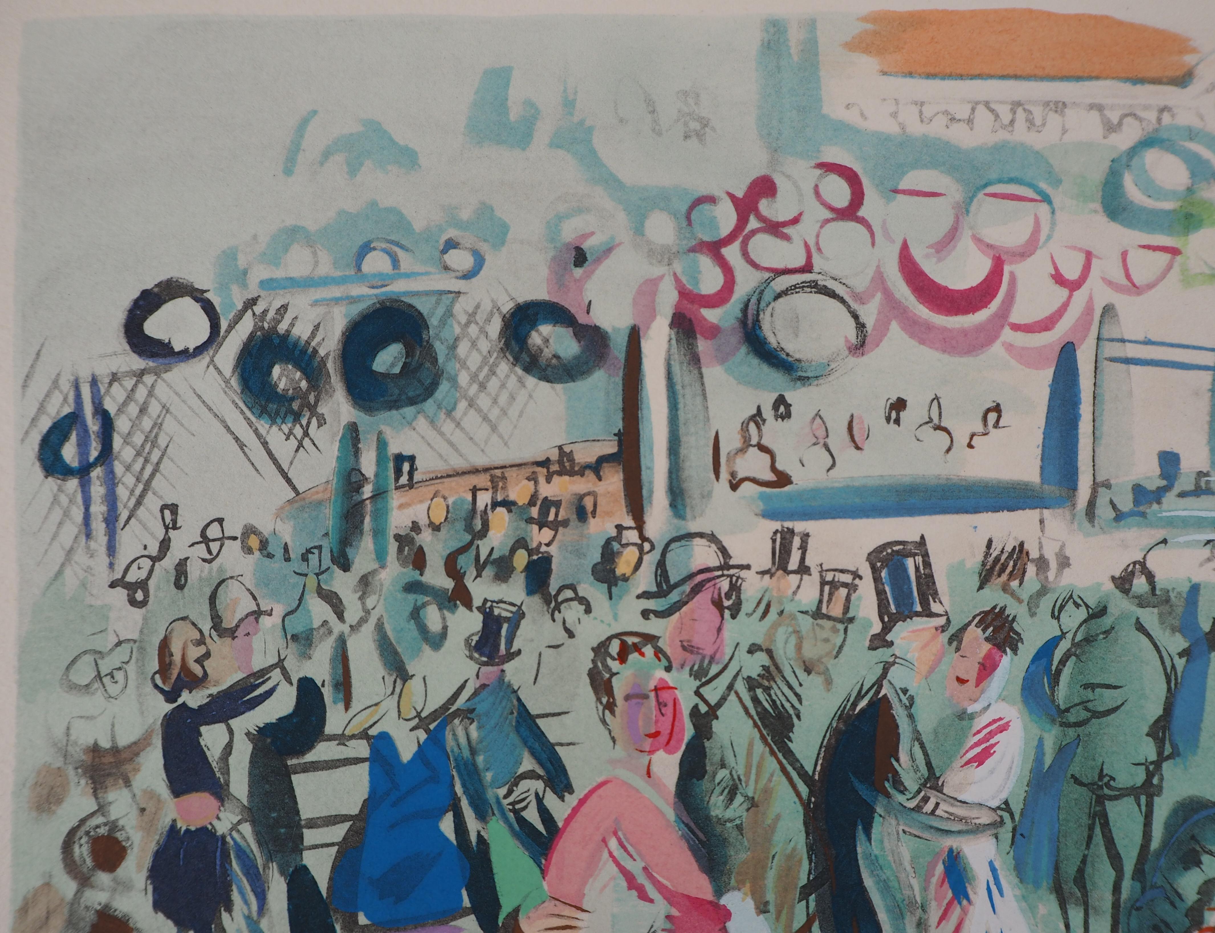 Raoul DUFY
Dancing Cafe, 1953

Original Lithograph with stencil watercolor
With printed signature in the plate
On Arches vellum
28 x 38 cm (c. 11 x 15 inch)

Excellent condition