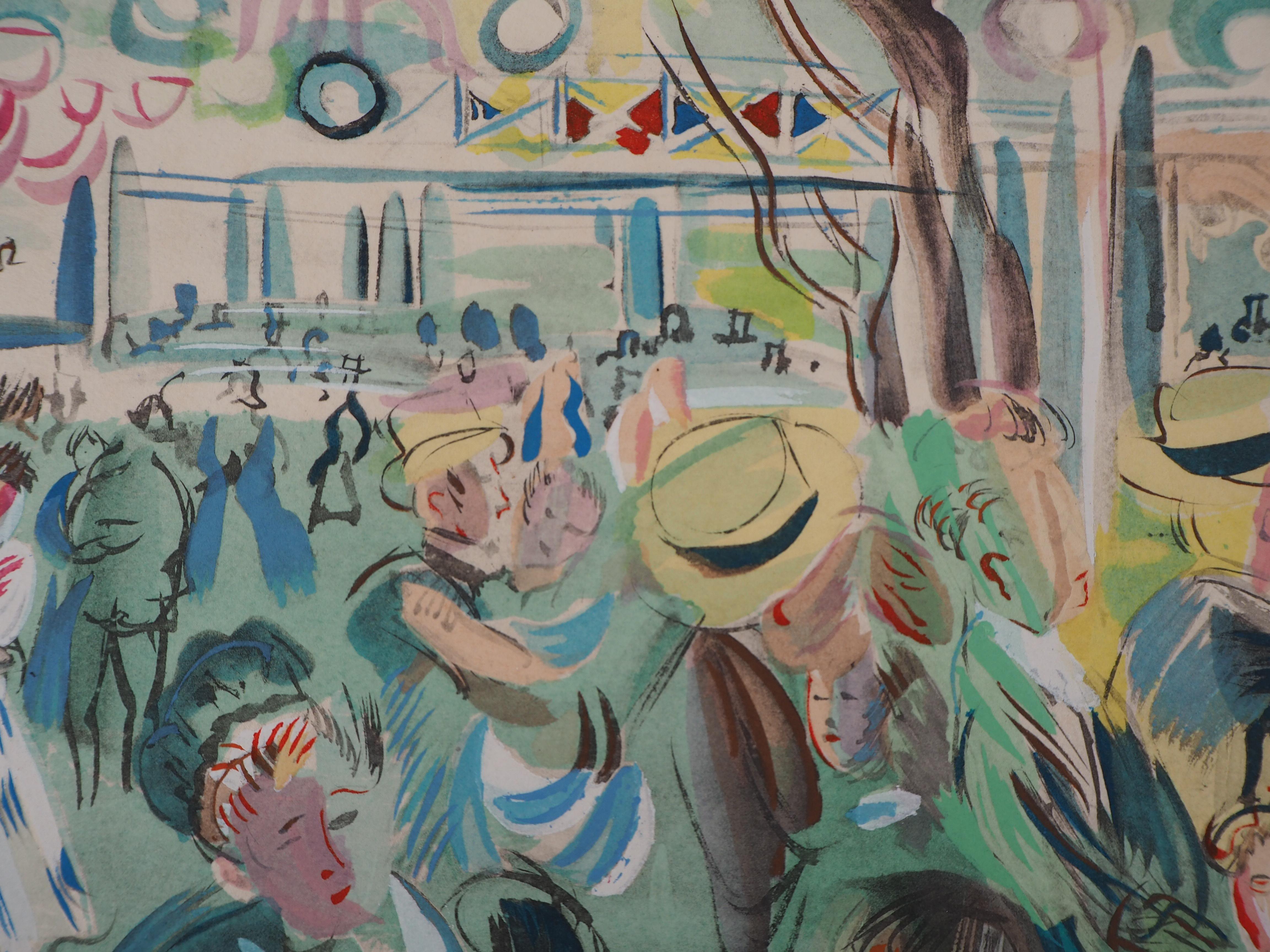 Tribute to Renoir : Dancing Cafe - Original Lithograph - Modern Print by Raoul Dufy