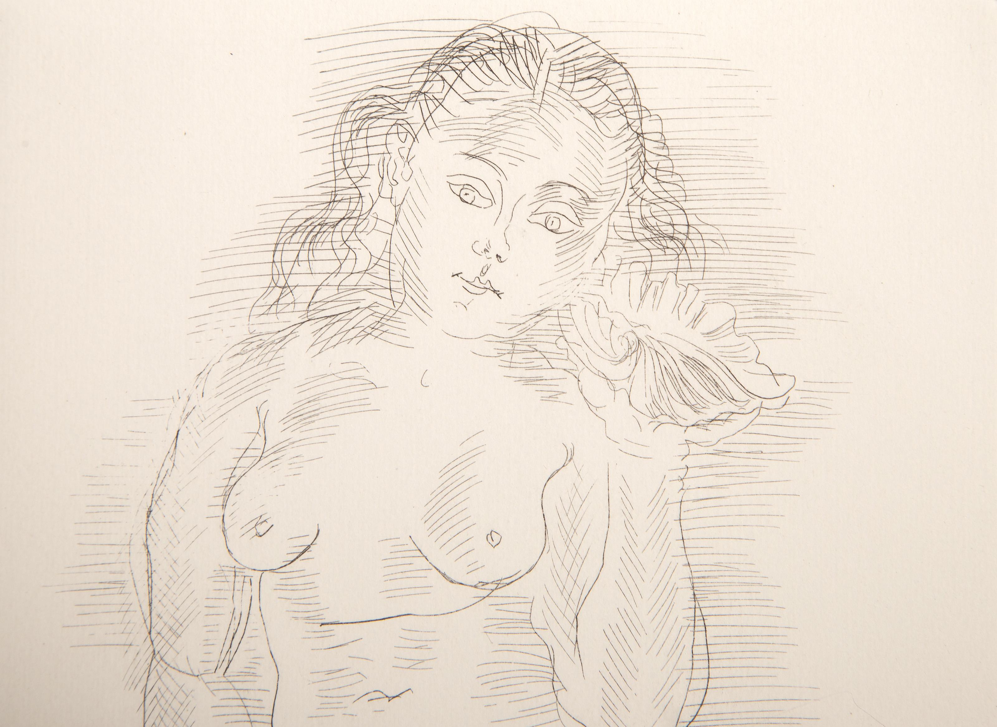 Woman With Shell, Impressionist Etching by Raoul Dufy For Sale 2