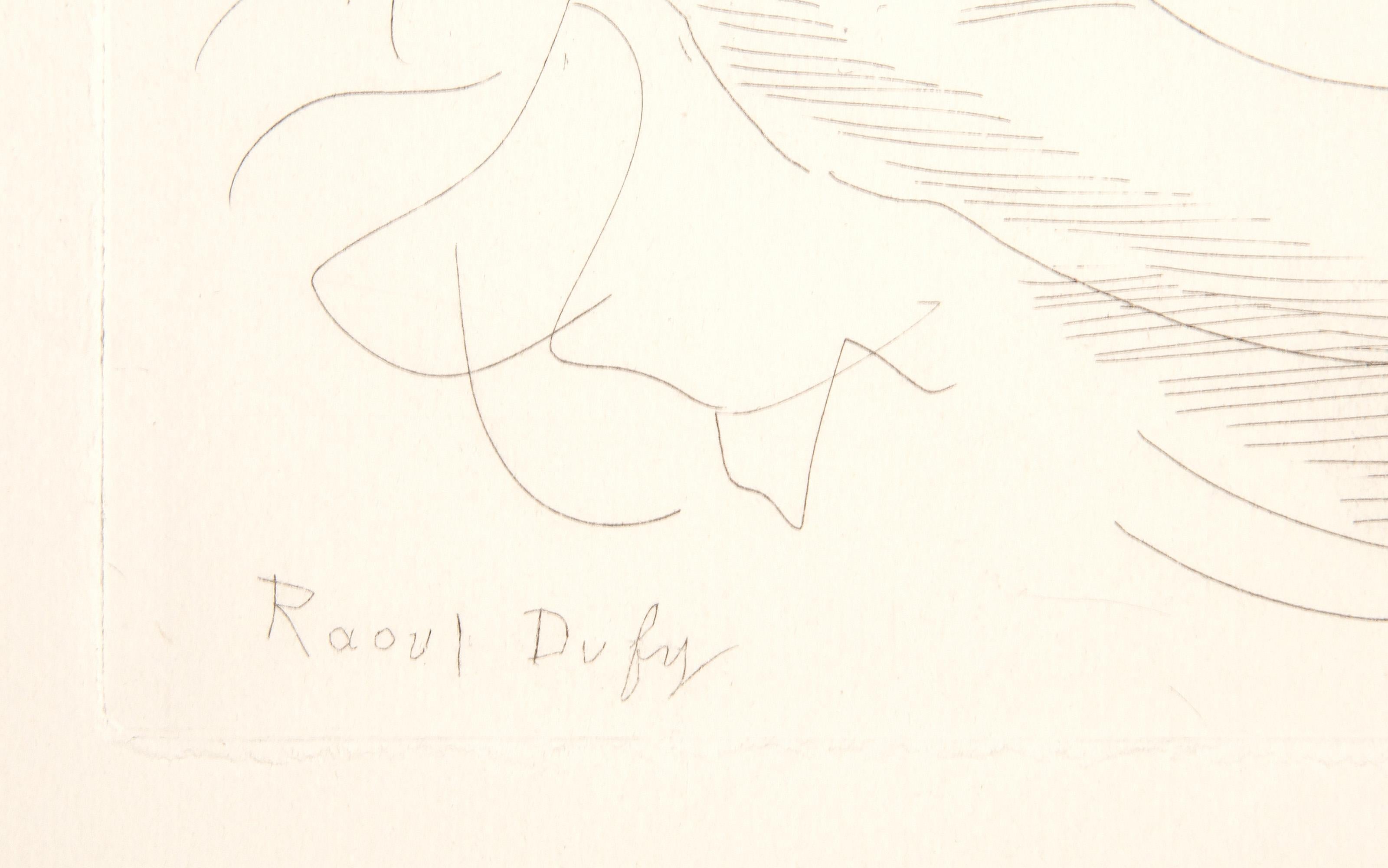 Woman With Shell, Impressionist Etching by Raoul Dufy For Sale 3
