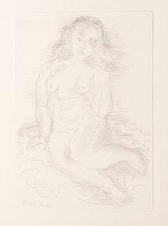 Frau mit Muschel, impressionistische Radierung von Raoul Dufy