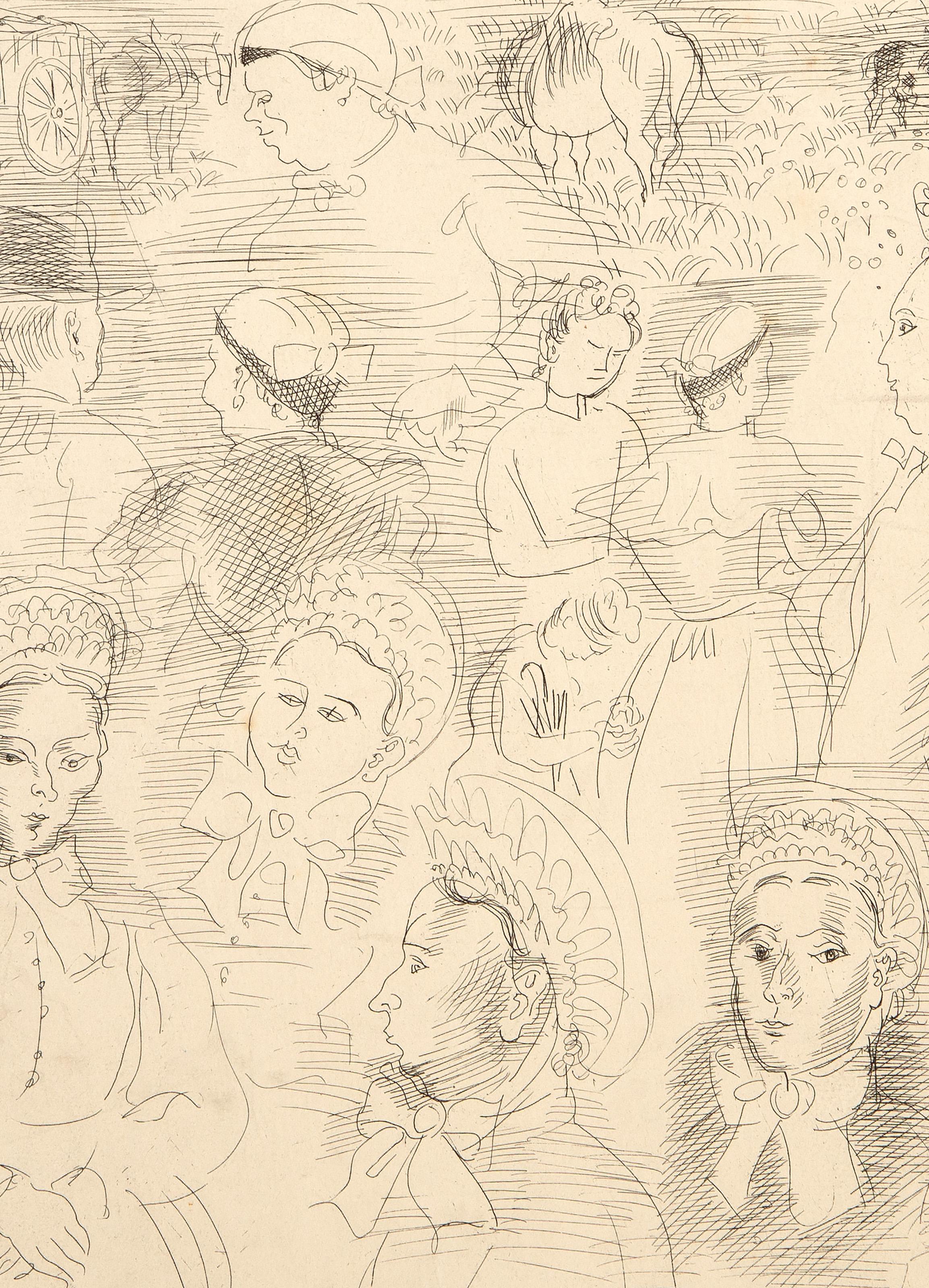 Mujeres mezclándose, aguafuerte impresionista de Raoul Dufy en venta 1