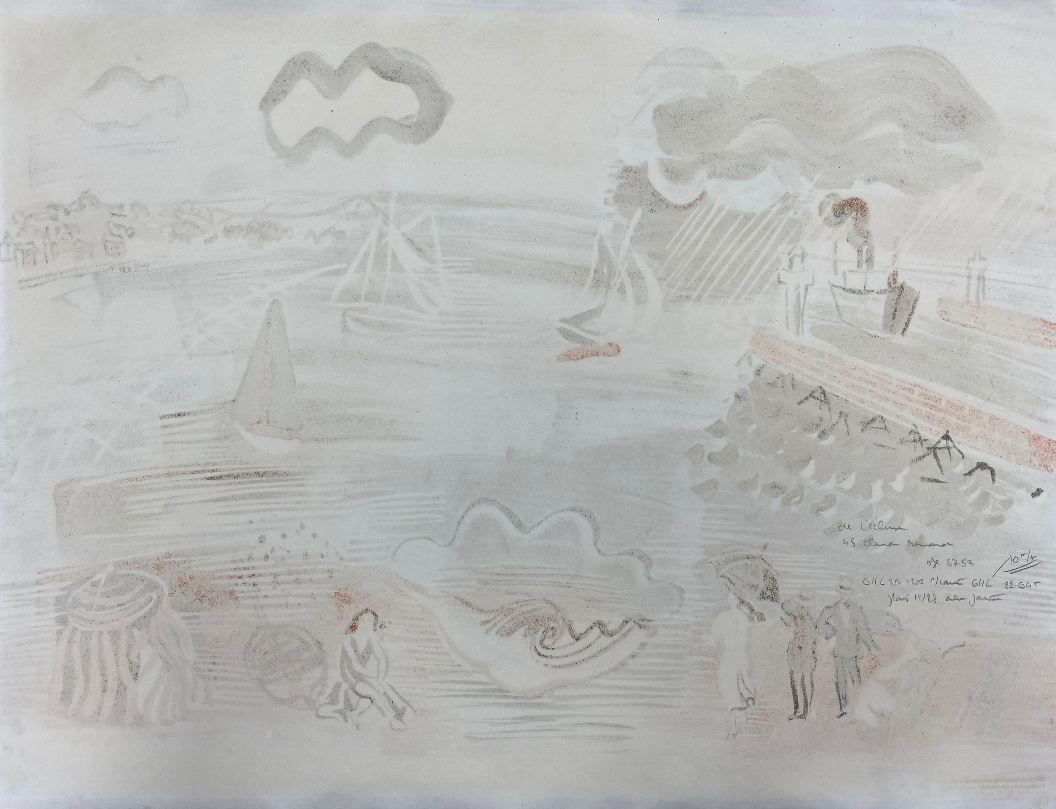 Le Havre - Print Moderno di Raoul Dufy