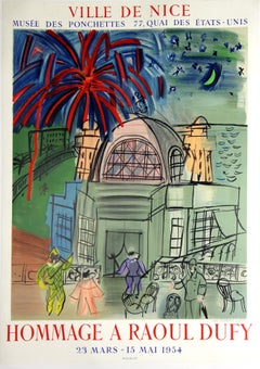 After Raoul Dufy, Ville De Nice Galerie Des Ponchettes, 1954