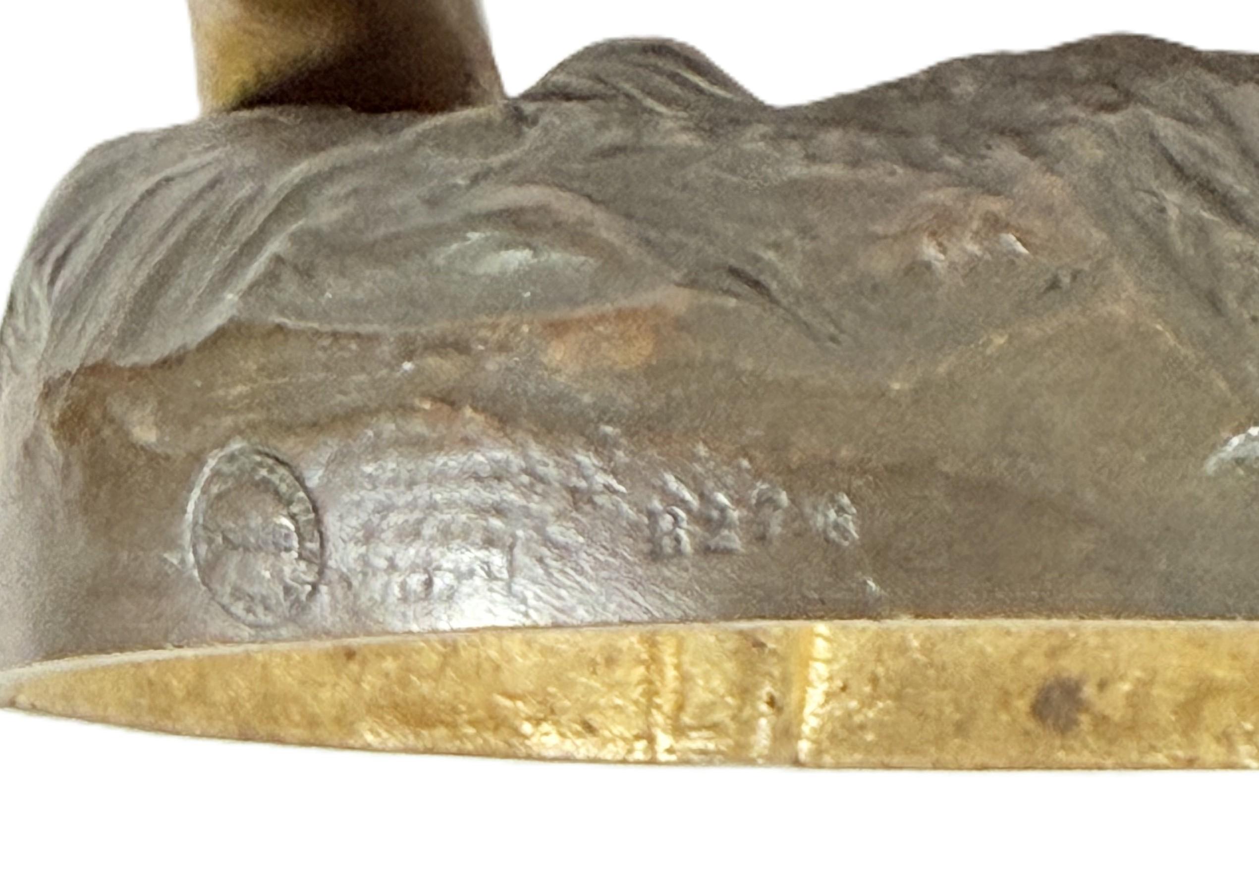 Raoul Fançois Larche Patinierte Bronzefigur einer Frau im Angebot 12